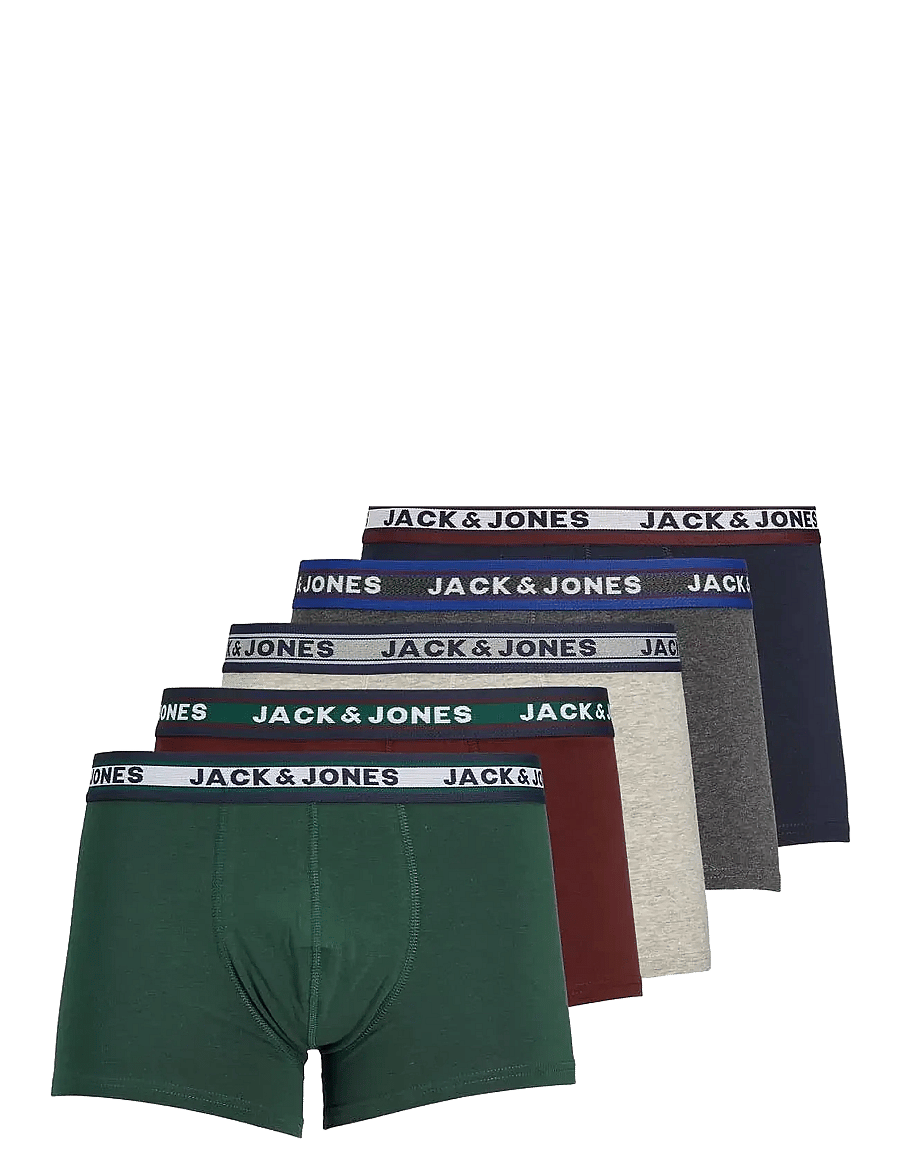 Jack & Jones - JACOLIVER TRUNKS 5 PACK NOOS - unterhosen im multipack - dark grey melange - 1