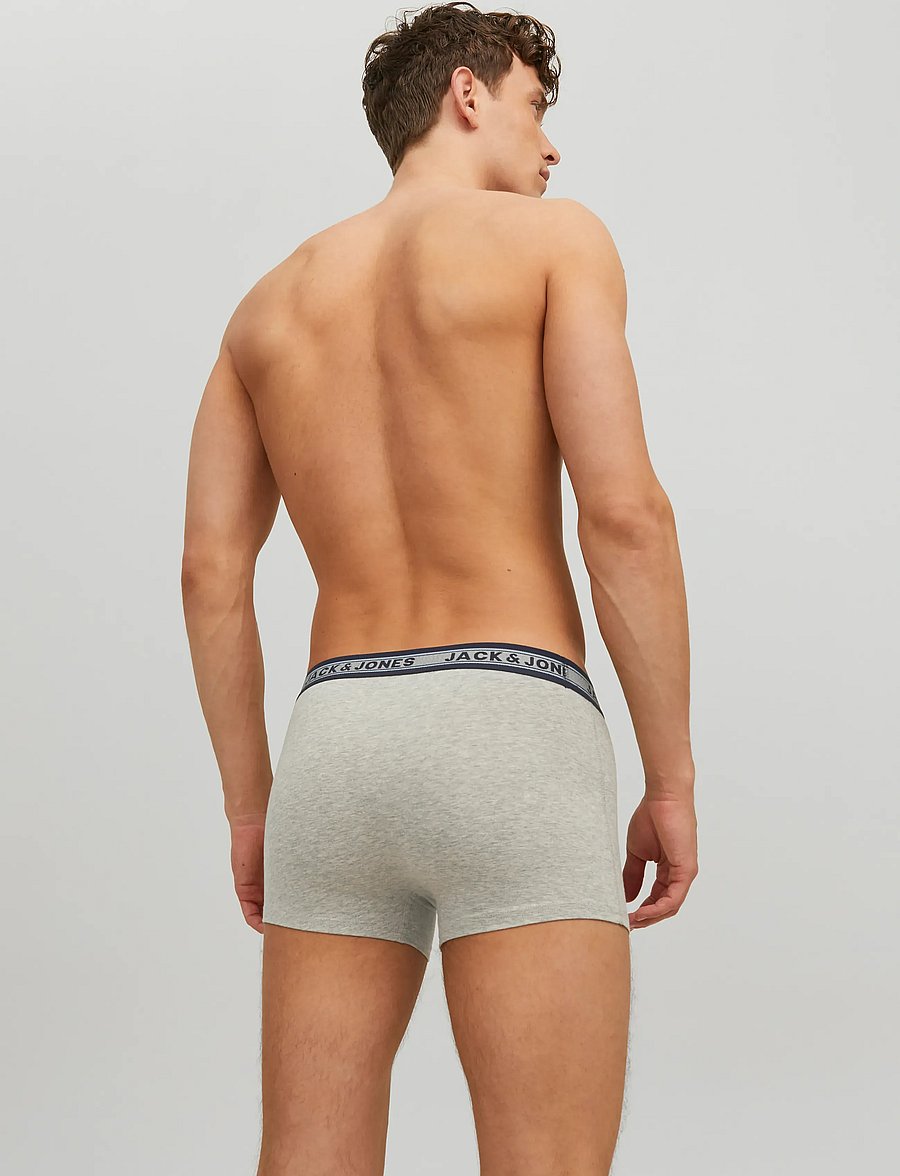 Jack & Jones - JACOLIVER TRUNKS 5 PACK NOOS - unterhosen im multipack - dark grey melange - 3