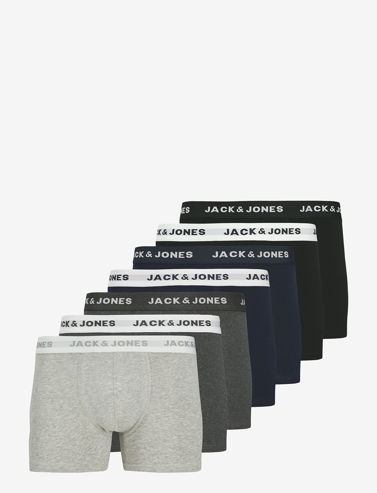 Jack & Jones - JACBASIC TRUNKS 7 PACK NOOS - geschenke unter 50€ - light grey melange - 0