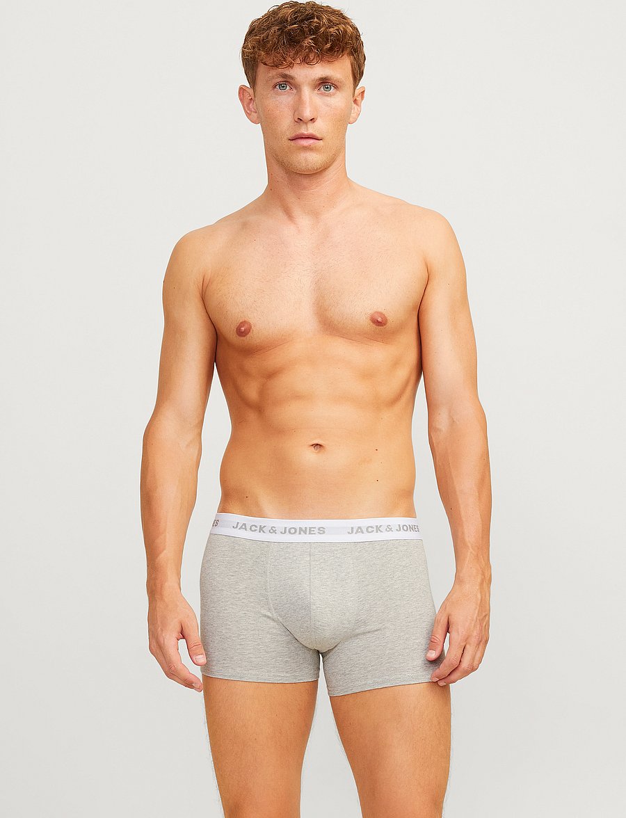 Jack & Jones - JACBASIC TRUNKS 7 PACK - unterhosen im multipack - light grey melange - 0