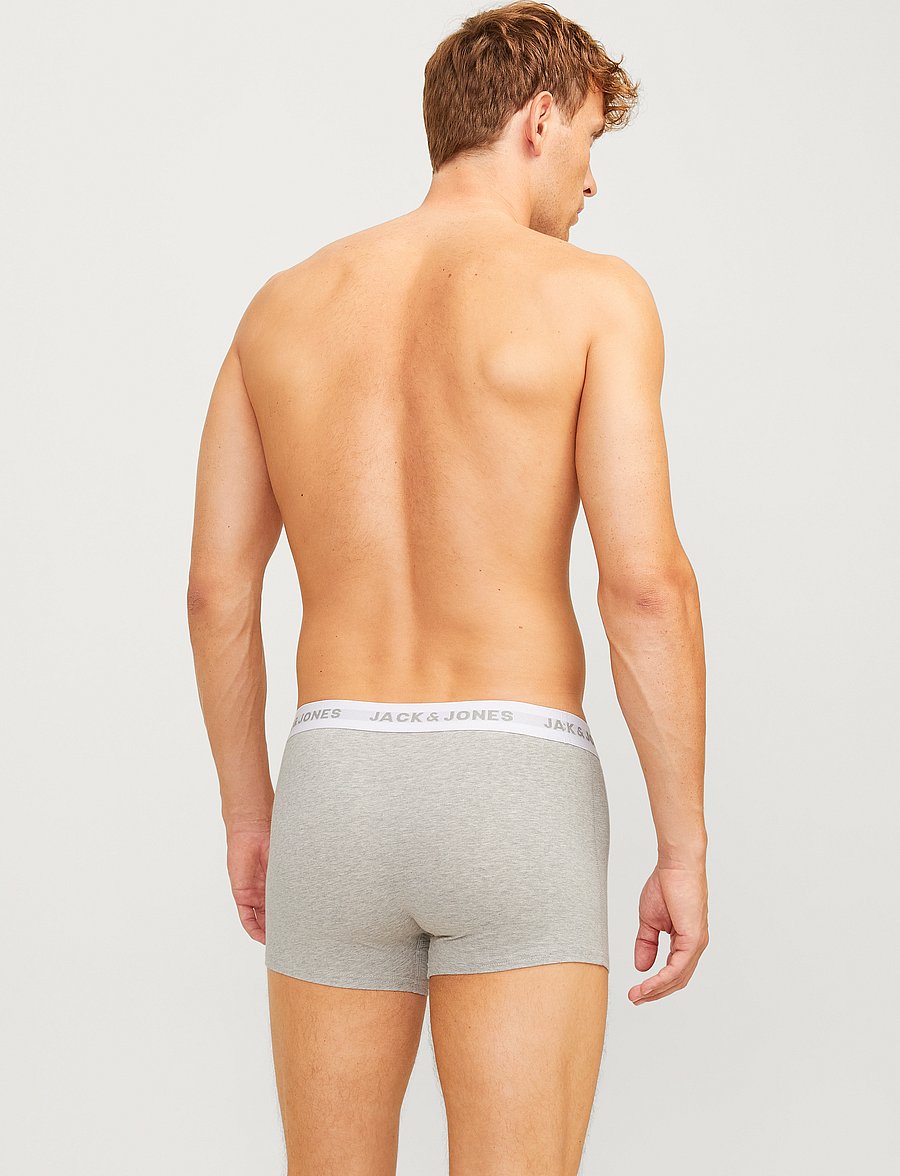 Jack & Jones - JACBASIC TRUNKS 7 PACK - unterhosen im multipack - light grey melange - 3
