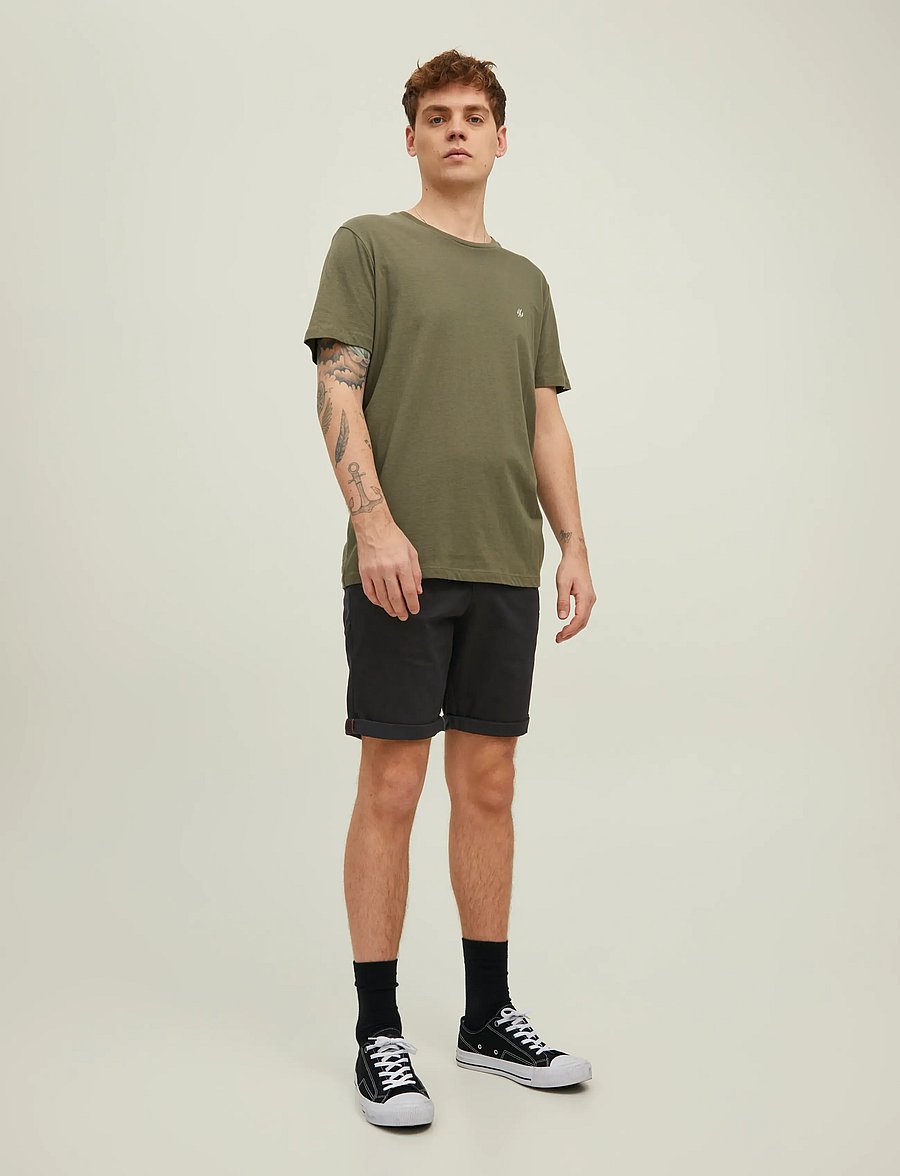 Jack & Jones - JPSTBOWIE SHORTS SOLID REG SN - lühikesed chino-püksid - black - 4