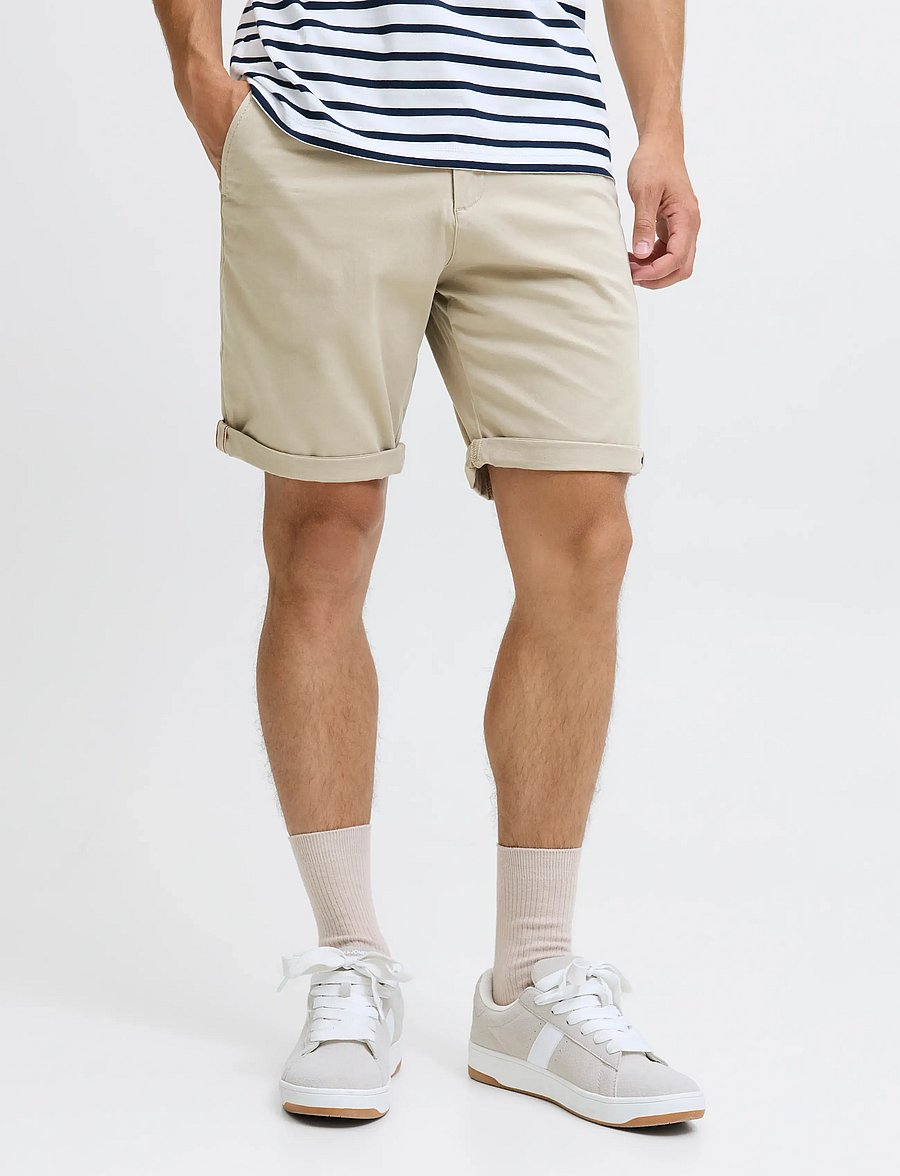 Jack & Jones - JPSTBOWIE SHORTS SOLID REG SN - lühikesed chino-püksid - crockery - 0