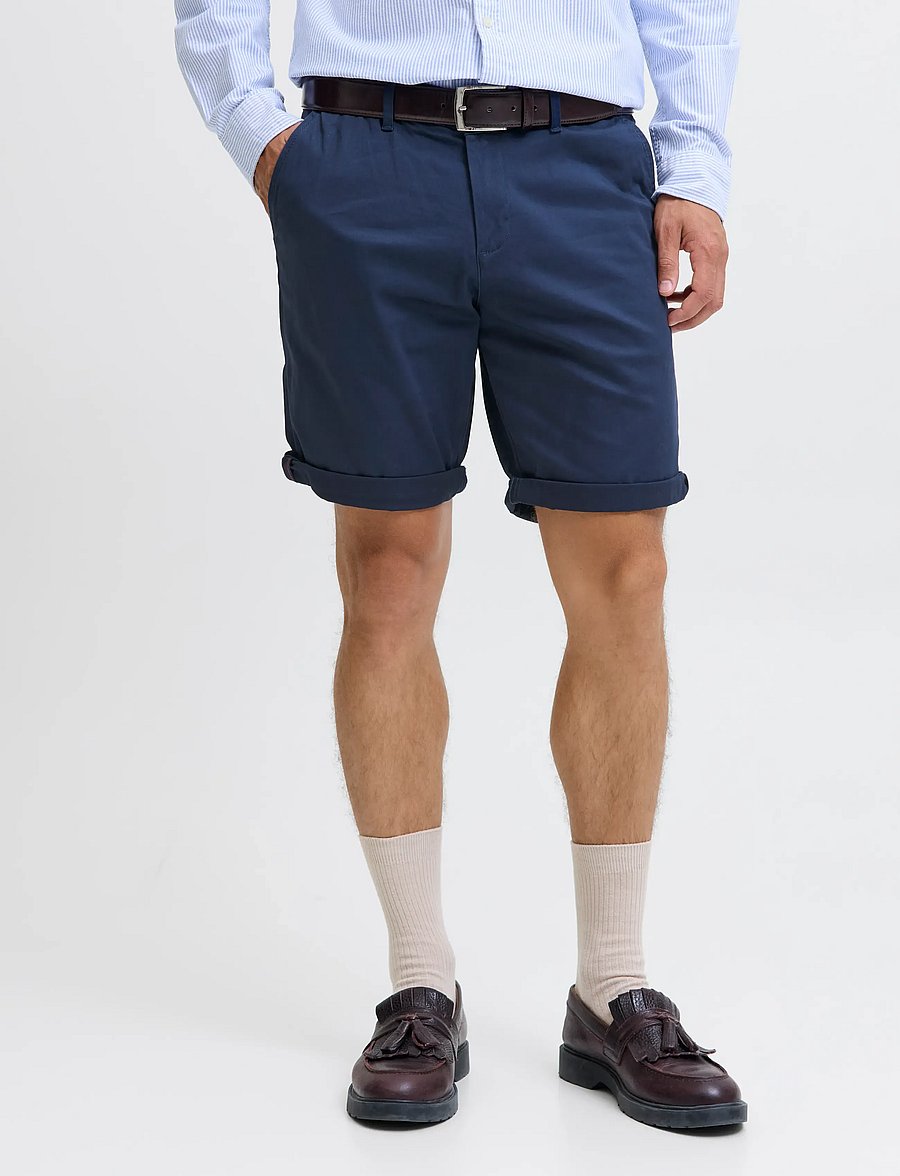 Jack & Jones - JPSTBOWIE SHORTS SOLID REG SN - chinos shorts - navy blazer - 0