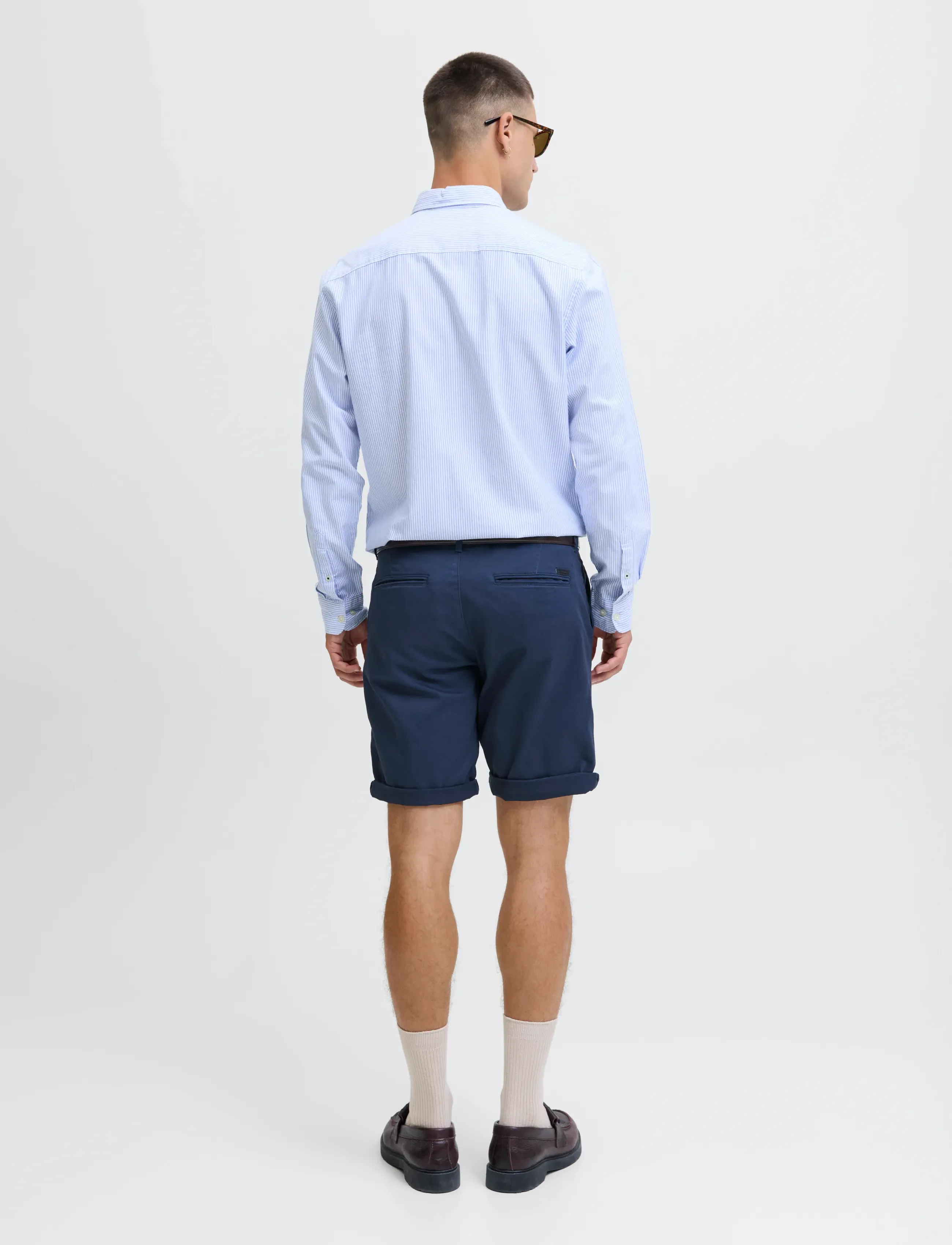 Jack & Jones - JPSTBOWIE SHORTS SOLID REG SN - chinos shorts - navy blazer - 3