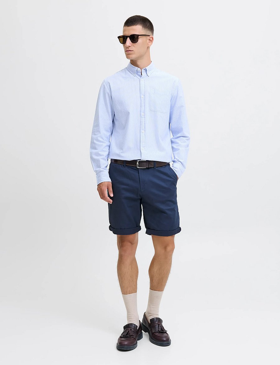 Jack & Jones - JPSTBOWIE SHORTS SOLID REG SN - chinos shorts - navy blazer - 4