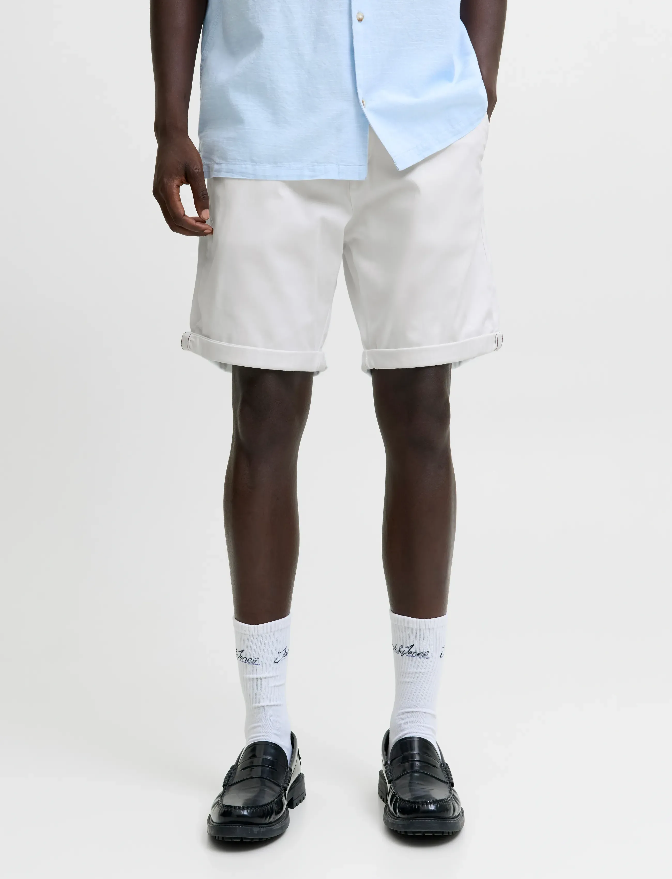 Jack & Jones Jpstbowie Shorts Solid Reg Sn, S, Shorts, Weiß - Chinos Männerswear