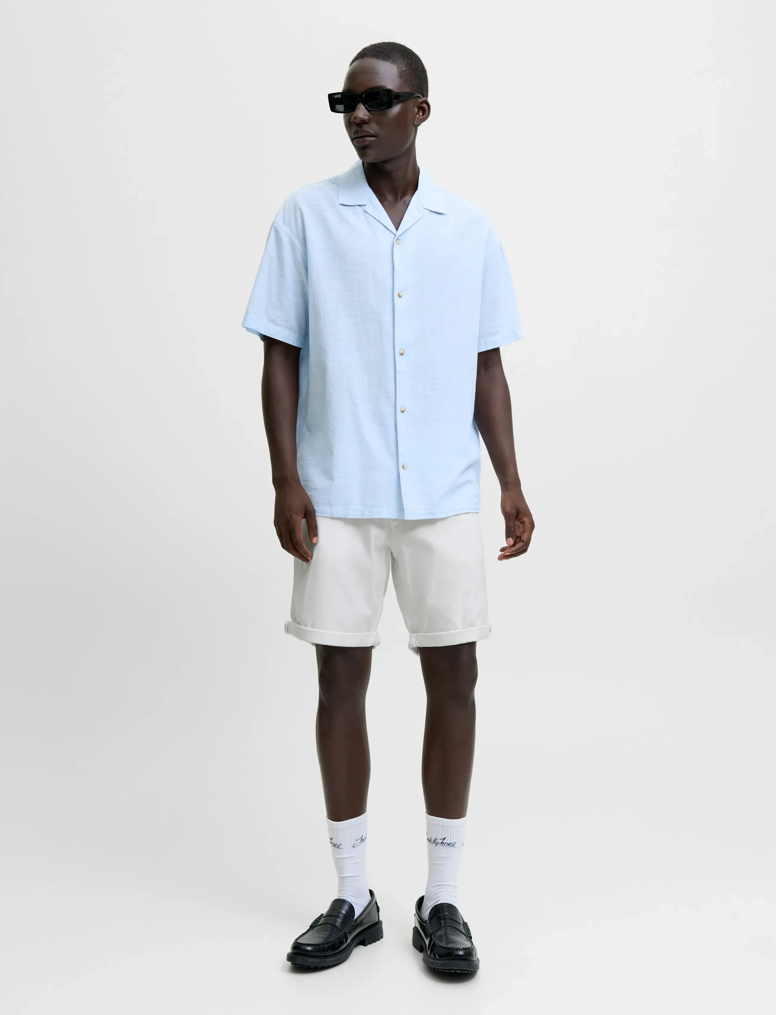 Jack & Jones - JPSTBOWIE SHORTS SOLID REG SN - chino lühikesed püksid - white - 4