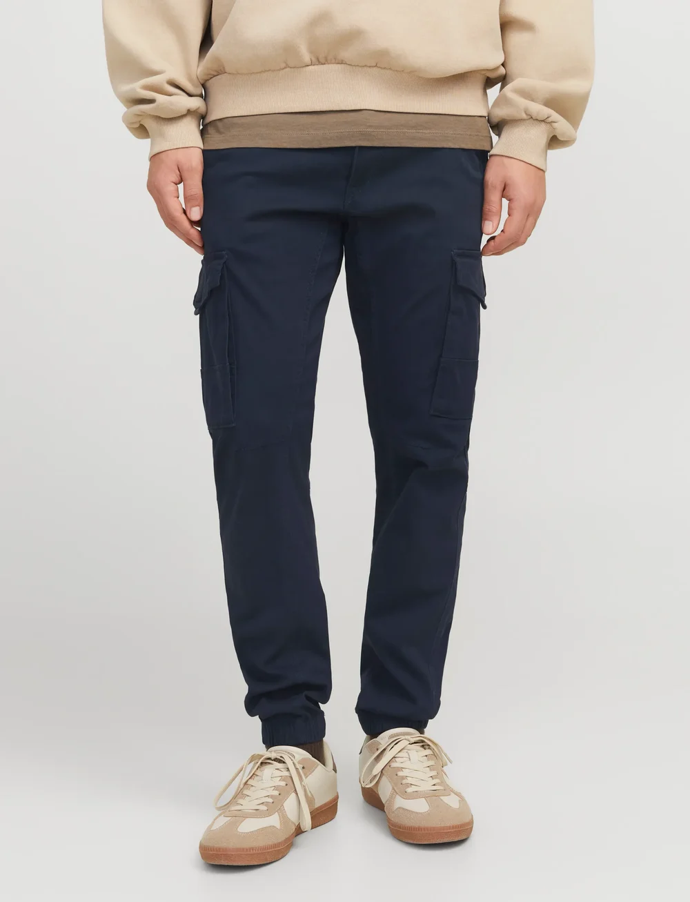 Jack & Jones - JPSTPAUL FLAKE CARGO NAVY BLAZER NOOS - cargohose - navy blazer - 0