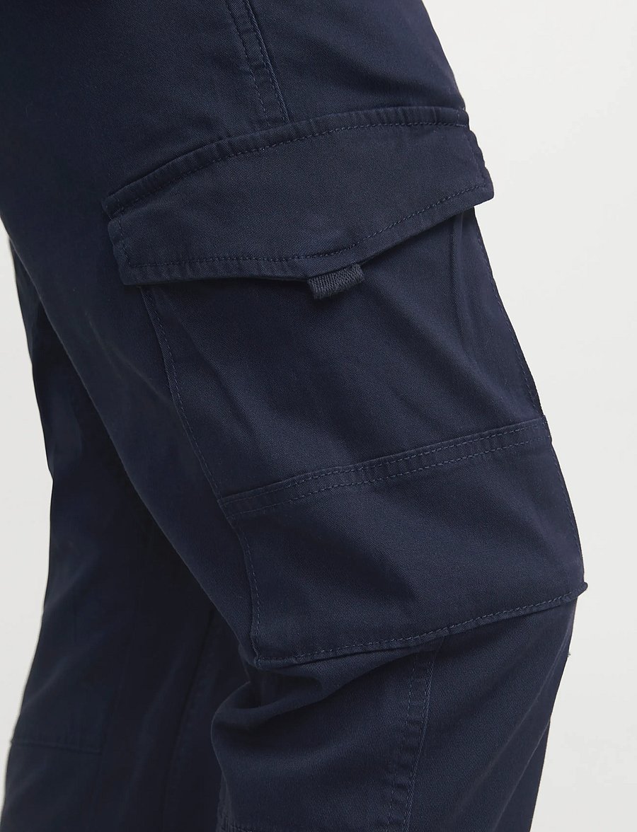 Jack & Jones - JPSTPAUL FLAKE CARGO NAVY BLAZER NOOS - cargohosen - navy blazer - 4