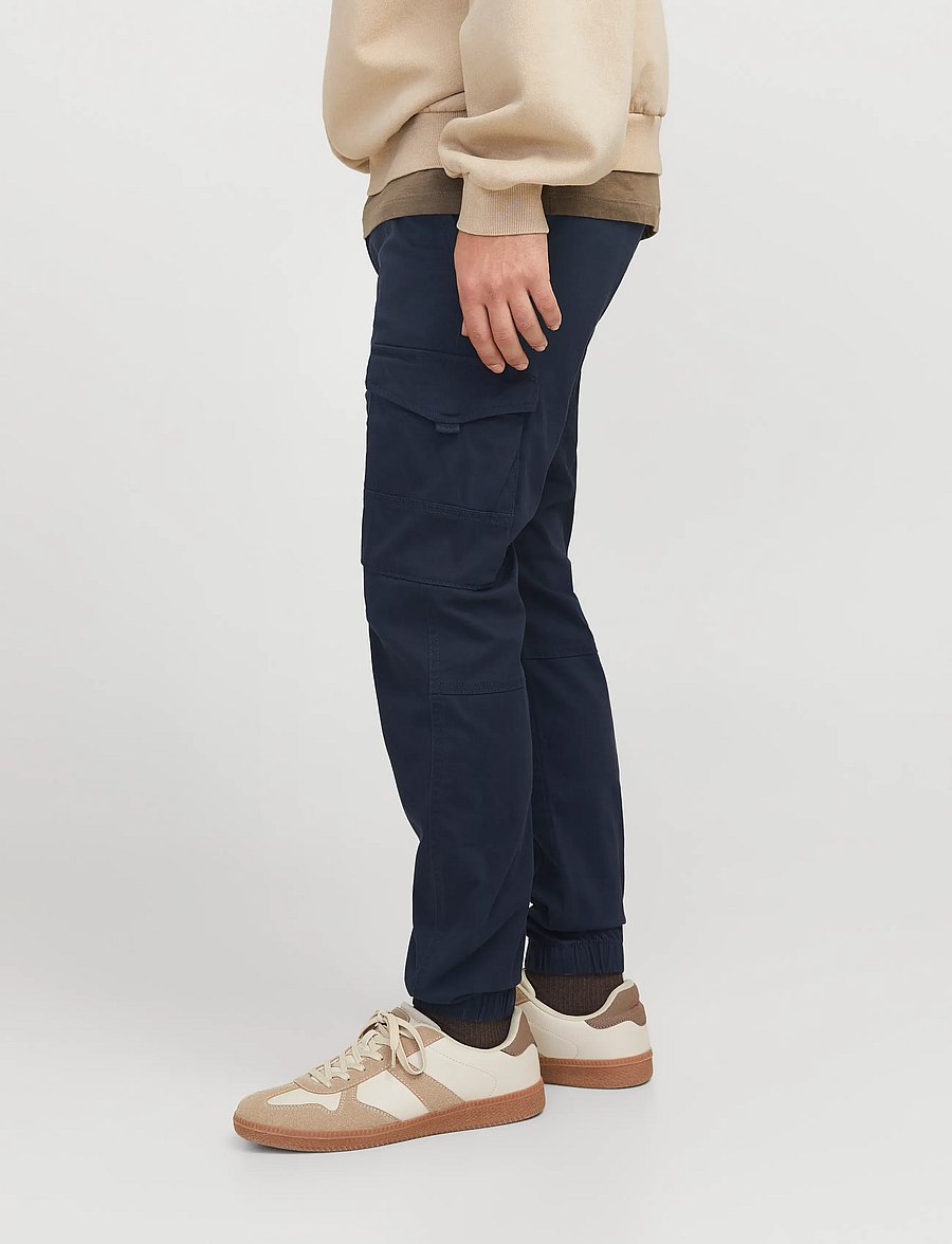 Jack & Jones - JPSTPAUL FLAKE CARGO NAVY BLAZER NOOS - cargohosen - navy blazer - 5