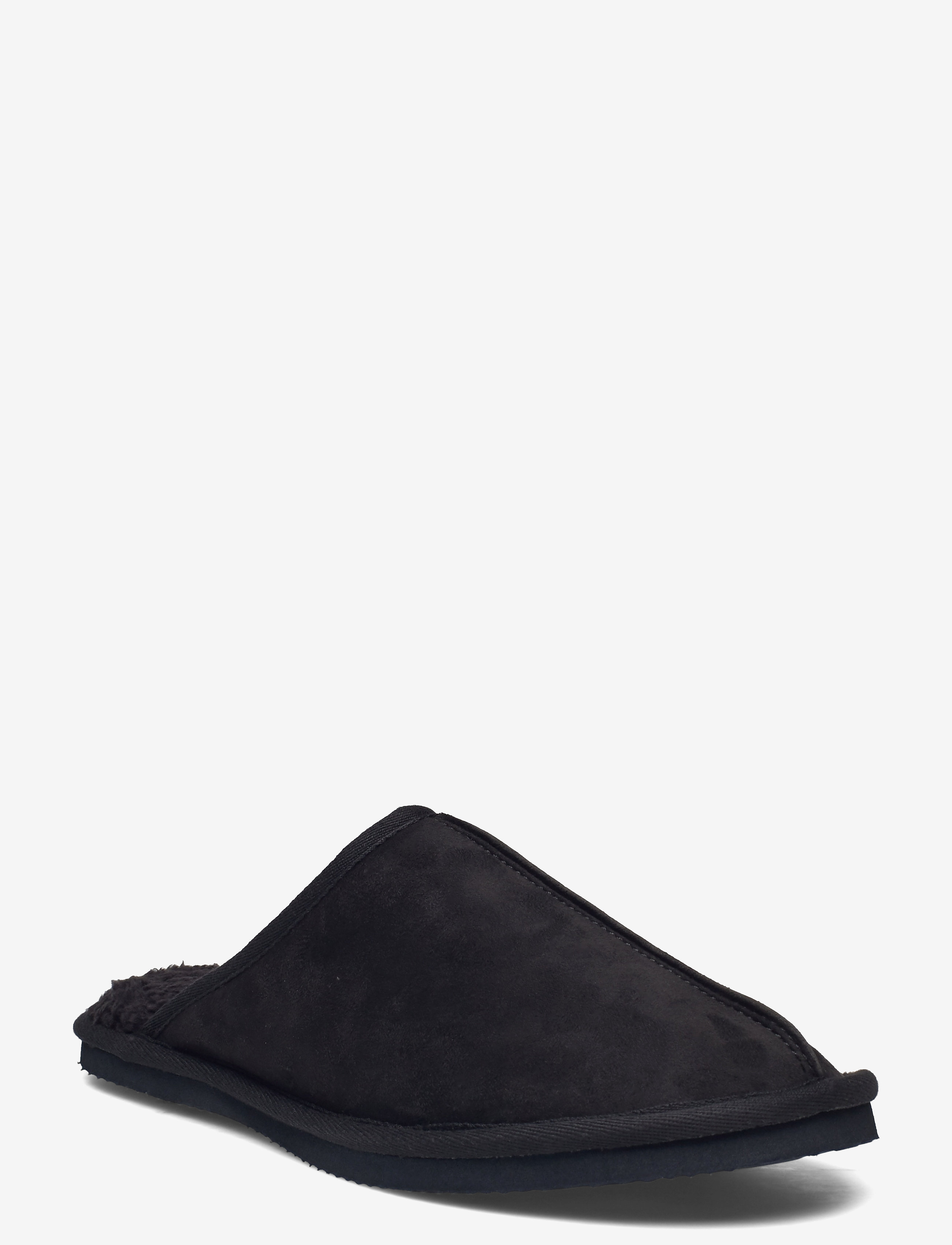 Jack & Jones Jfwdudely Microfiber Slipper Anthr Ln Pb, 45, Schuhe, Schwarz - Slippers, Männerswear