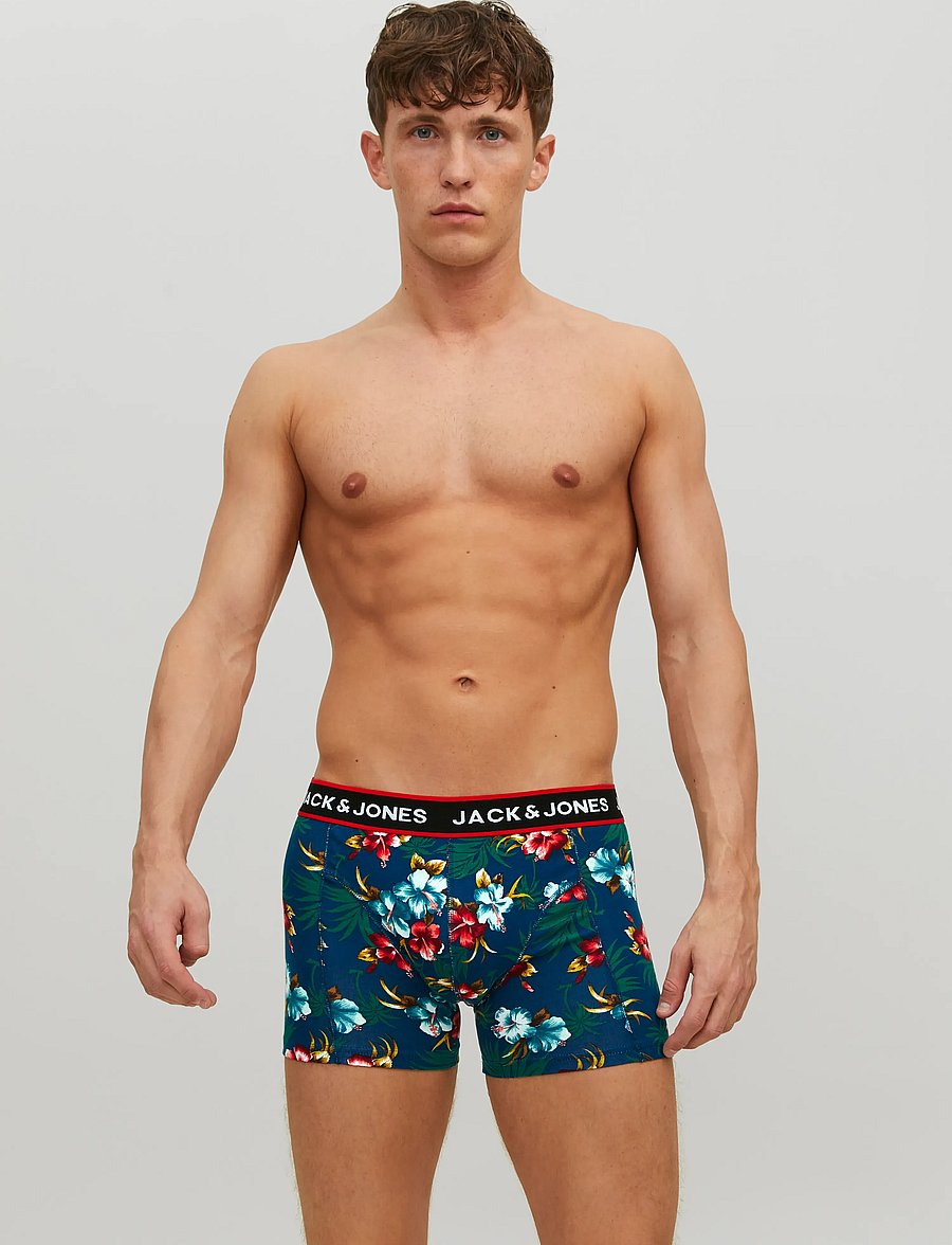 Jack & Jones - JACFLOWER TRUNKS 3 PACK.NOOS - unterhosen im multipack - black - 0