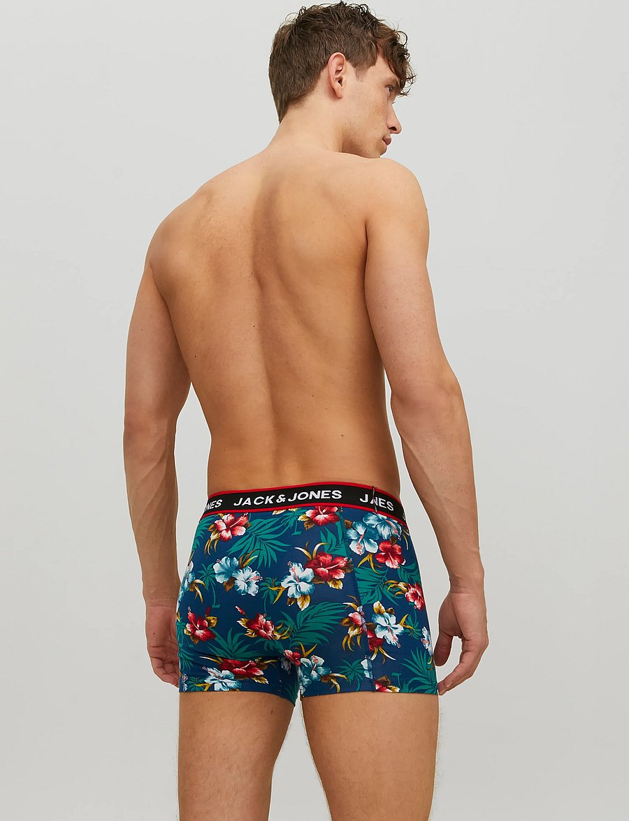 Jack & Jones - JACFLOWER TRUNKS 3 PACK.NOOS - unterhosen im multipack - black - 3