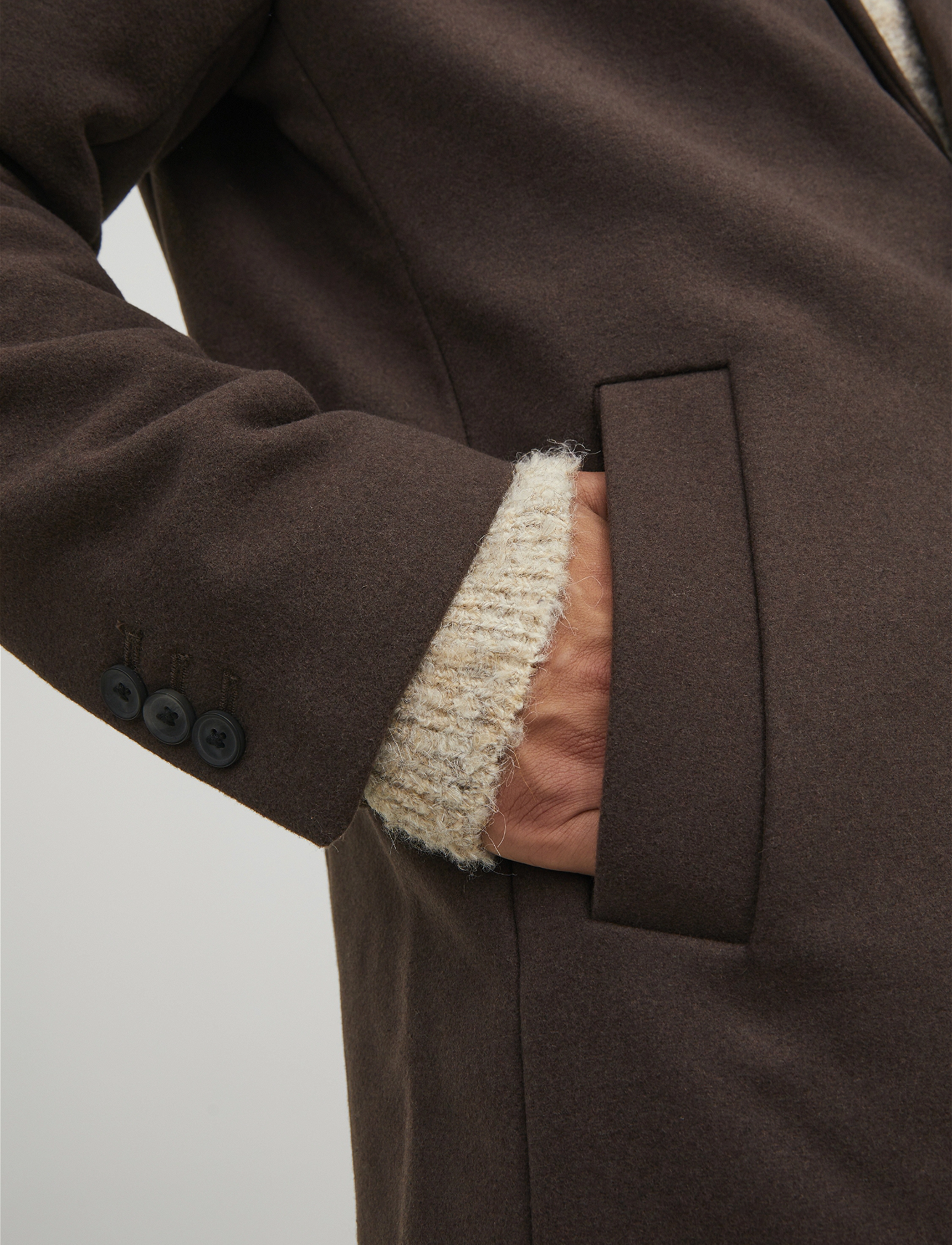 Jack & Jones - JJEMOULDER WOOL COAT SN - mulch - 3