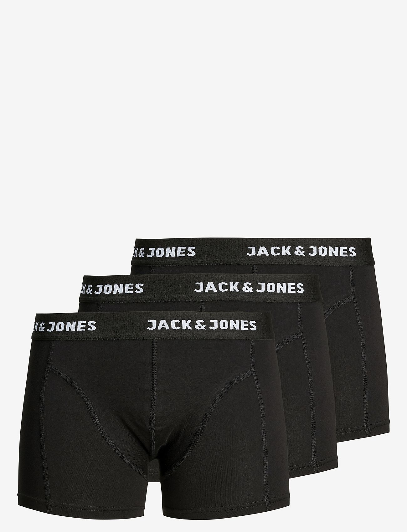 Jack & Jones - JACANTHONY TRUNKS 3 PACK BLACK - laagste prijzen - black - 0