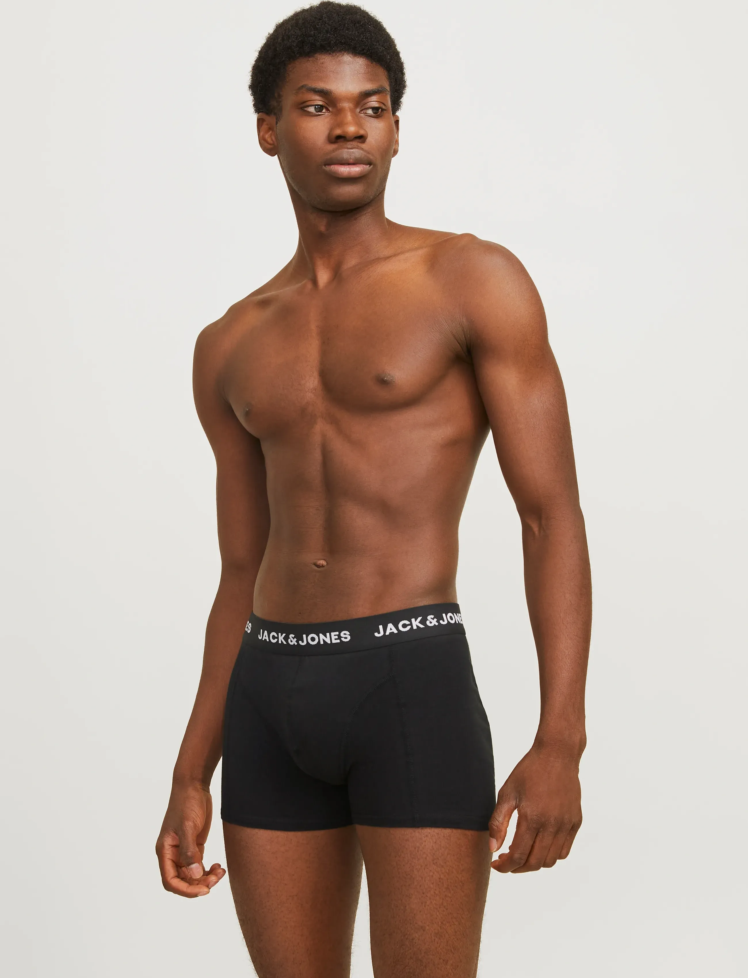 Jack & Jones JACANTHONY TRUNKS 3 PACK BLACK - Bielizna - BLACK / black