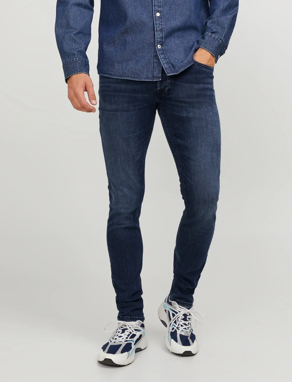 Jack & Jones - JJIGLENN JJORIGINAL CB 812 NOOS - liibuvad teksad - blue denim - 0