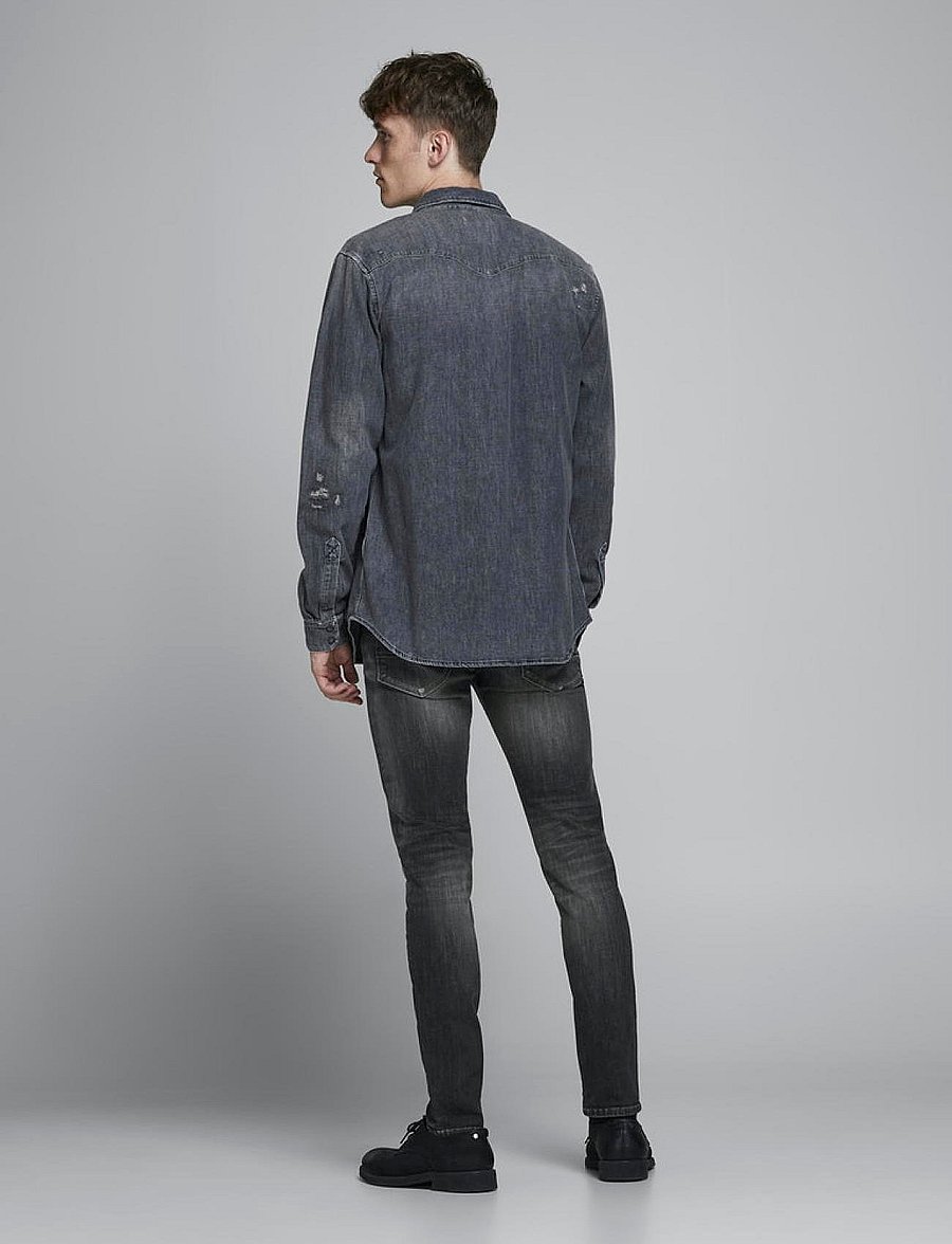 Jack & Jones - JJIGLENN JJFOX AGI 304 50SPS - black denim - 3