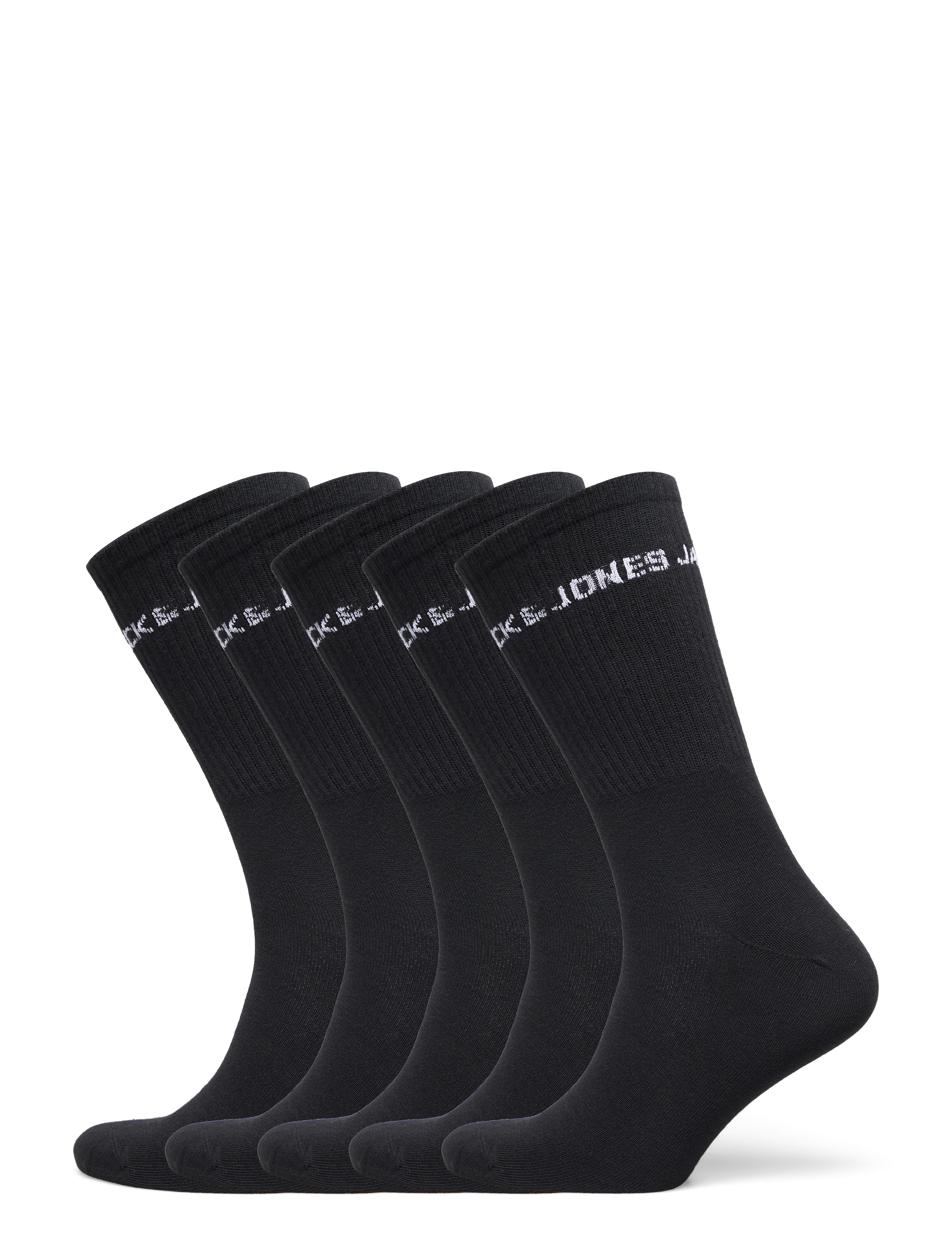 Jack & Jones Jacbasic Logo Tennis Sock 5 Pack Noos, One Size, Socks, Schwarz - Regular Männerswear