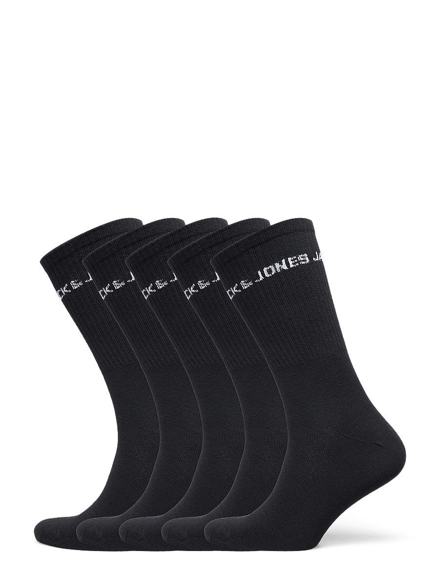 Jack & Jones - JACBASIC LOGO TENNIS SOCK 5 PACK NOOS - tennissocken - black - 0