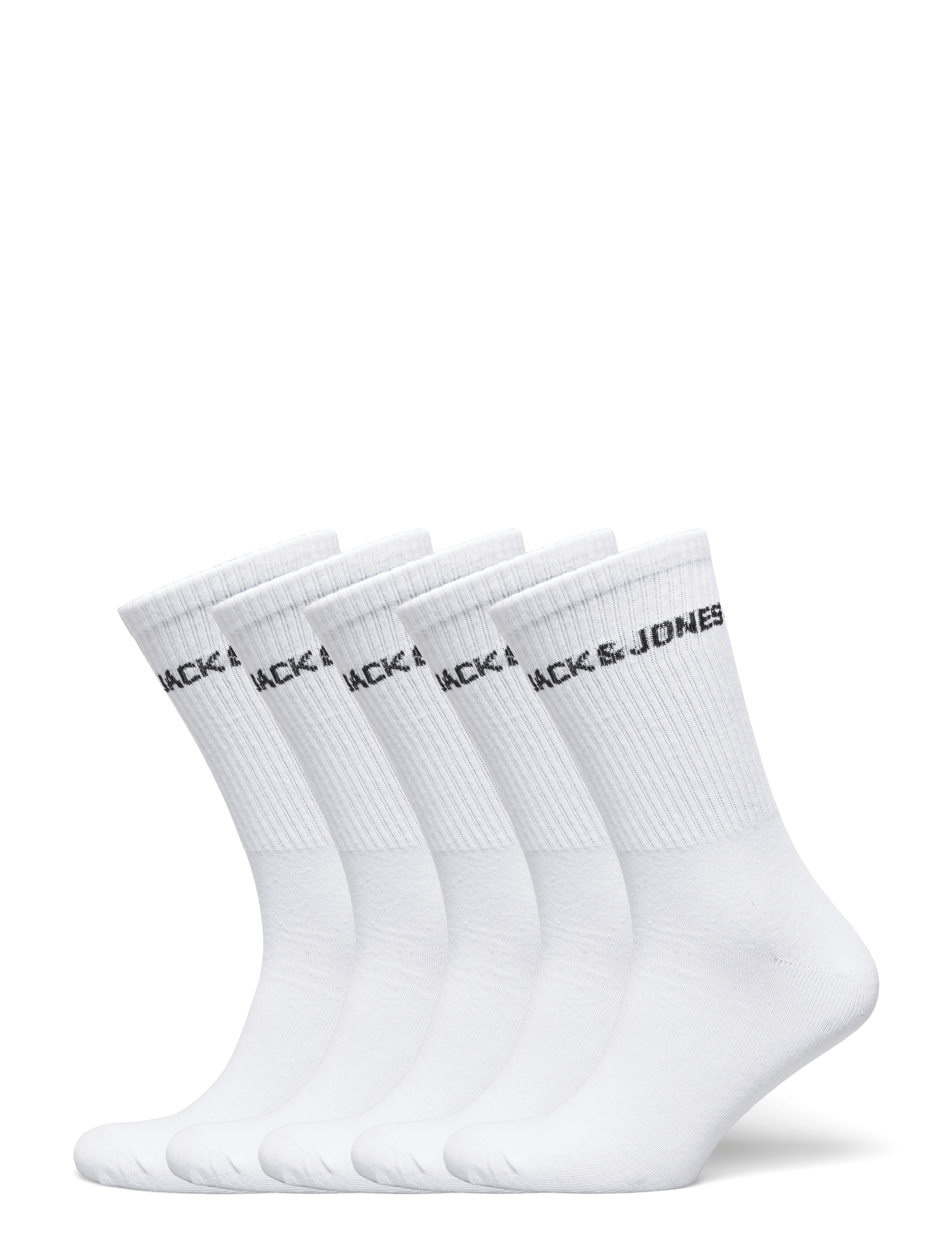 JACK & JONES Jacbasic Logo Tennis Socke 5 Pack Noos Weiß - One Size - Herren