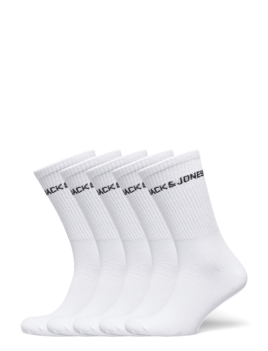 Jack & Jones - JACBASIC LOGO TENNIS SOCK 5 PACK NOOS - crew-socken - white - 0