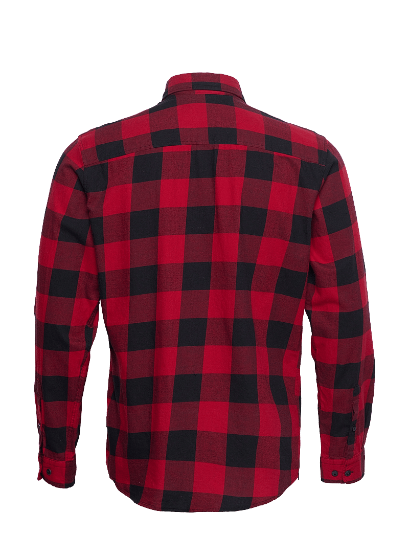 Jack & Jones - JJEGINGHAM TWILL SHIRT L/S NOOS - rutiga skjortor - brick red - 2