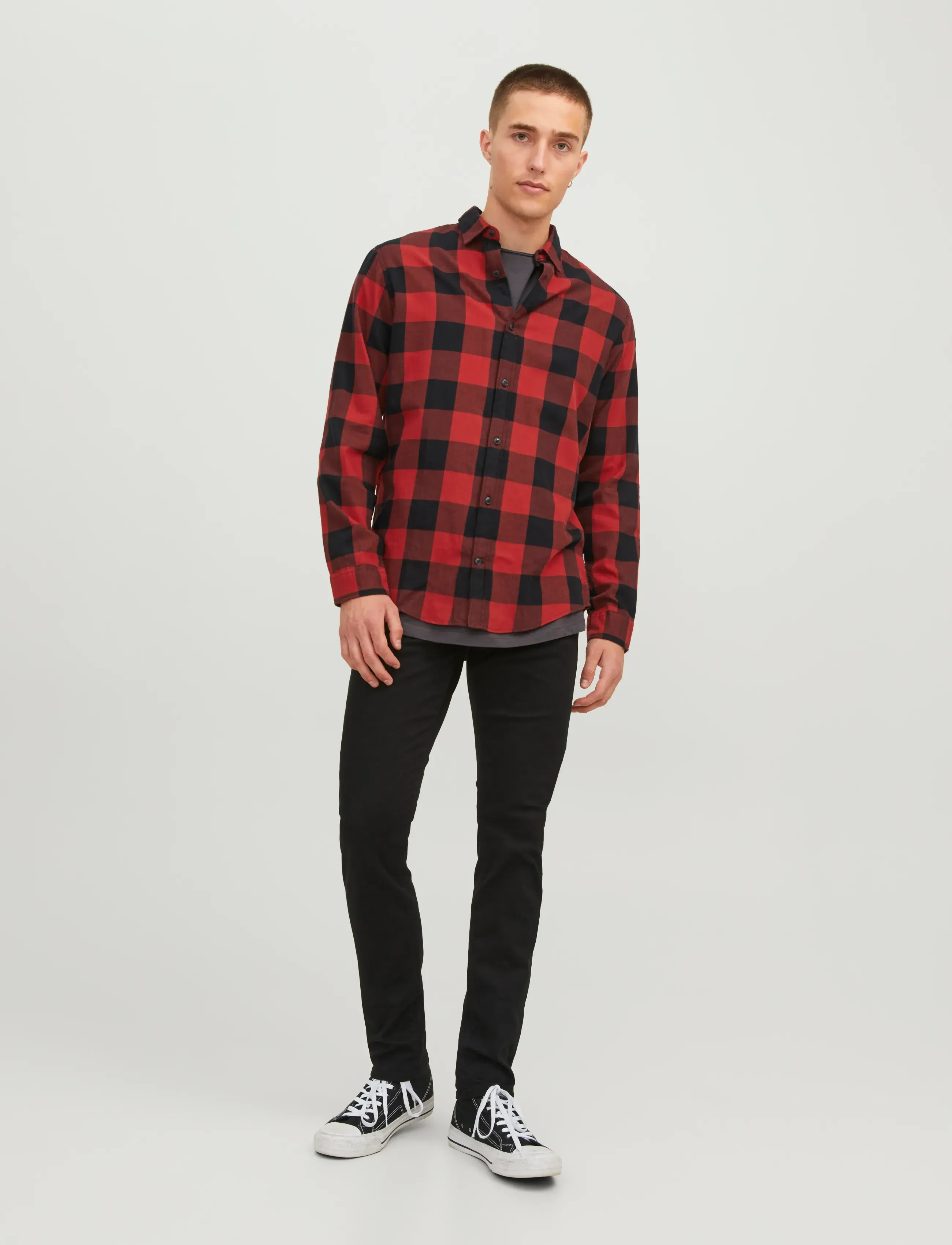 JACK & JONES Skjorta 'JJEGingham' herr – bild 7