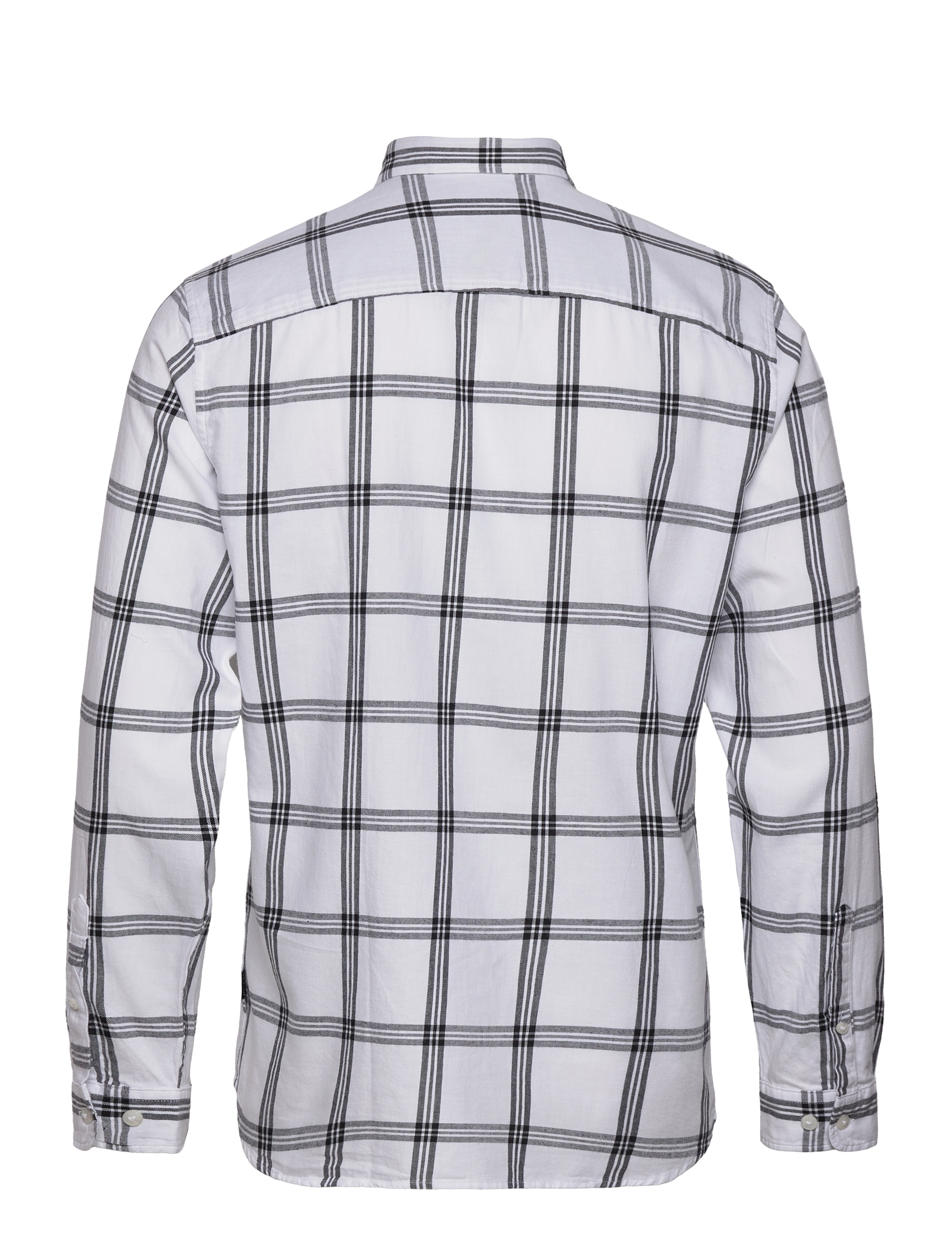 Jack & Jones - JJEGINGHAM TWILL SHIRT L/S NOOS - laveste priser - bright white - 2