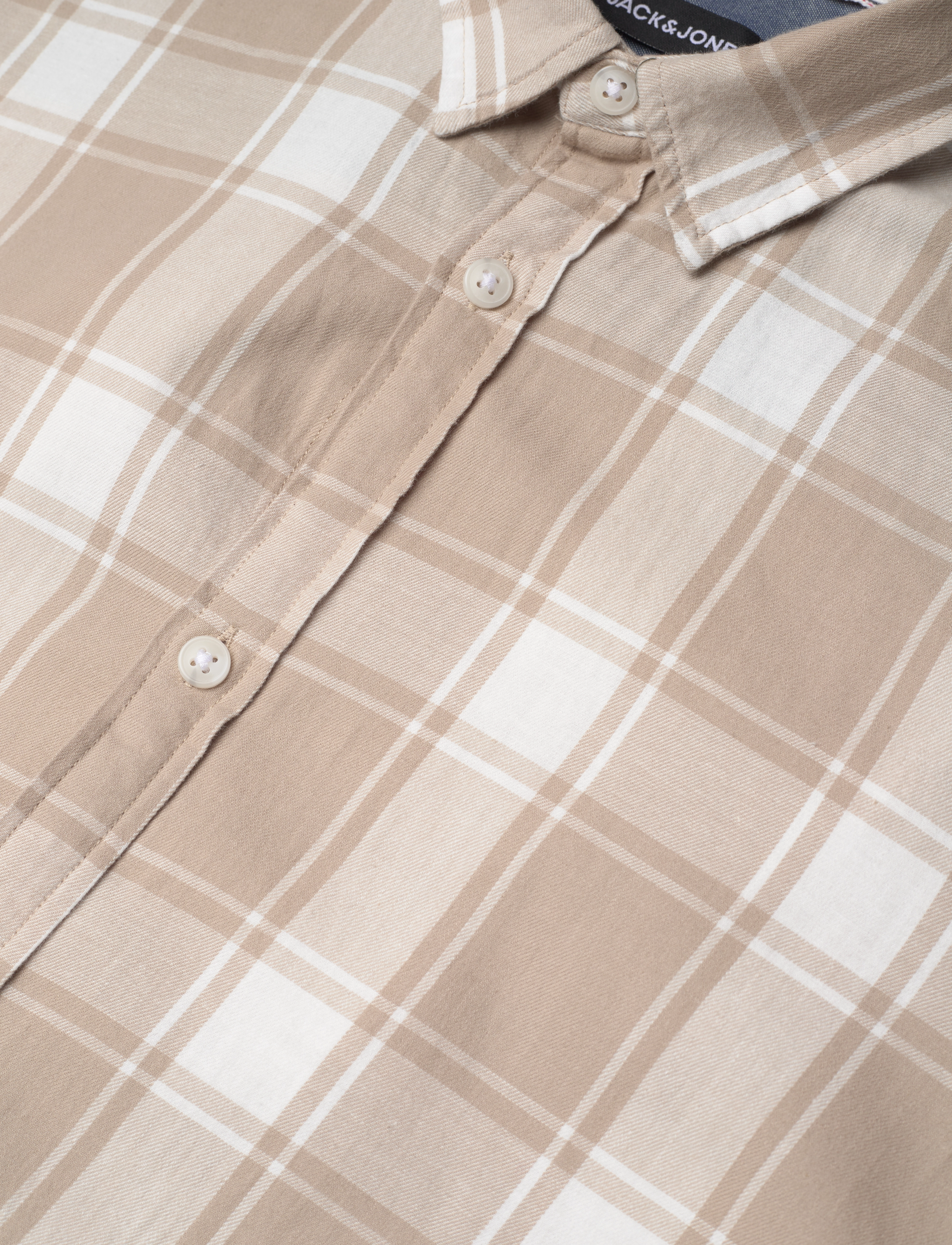 Jack & Jones - JJEGINGHAM TWILL SHIRT L/S NOOS - laveste priser - crockery - 3