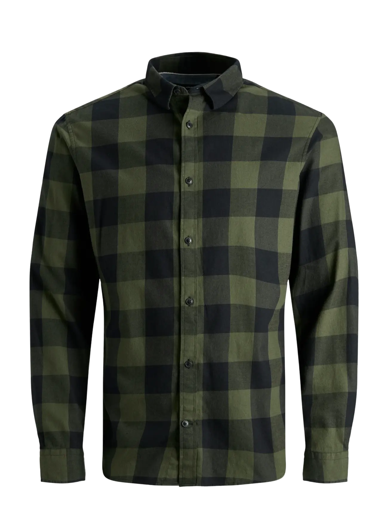 Jack & Jones JJEGINGHAM TWILL SHIRT L/S NOOS - Ruudulised särgid - DUSTY OLIVE / khaki/green