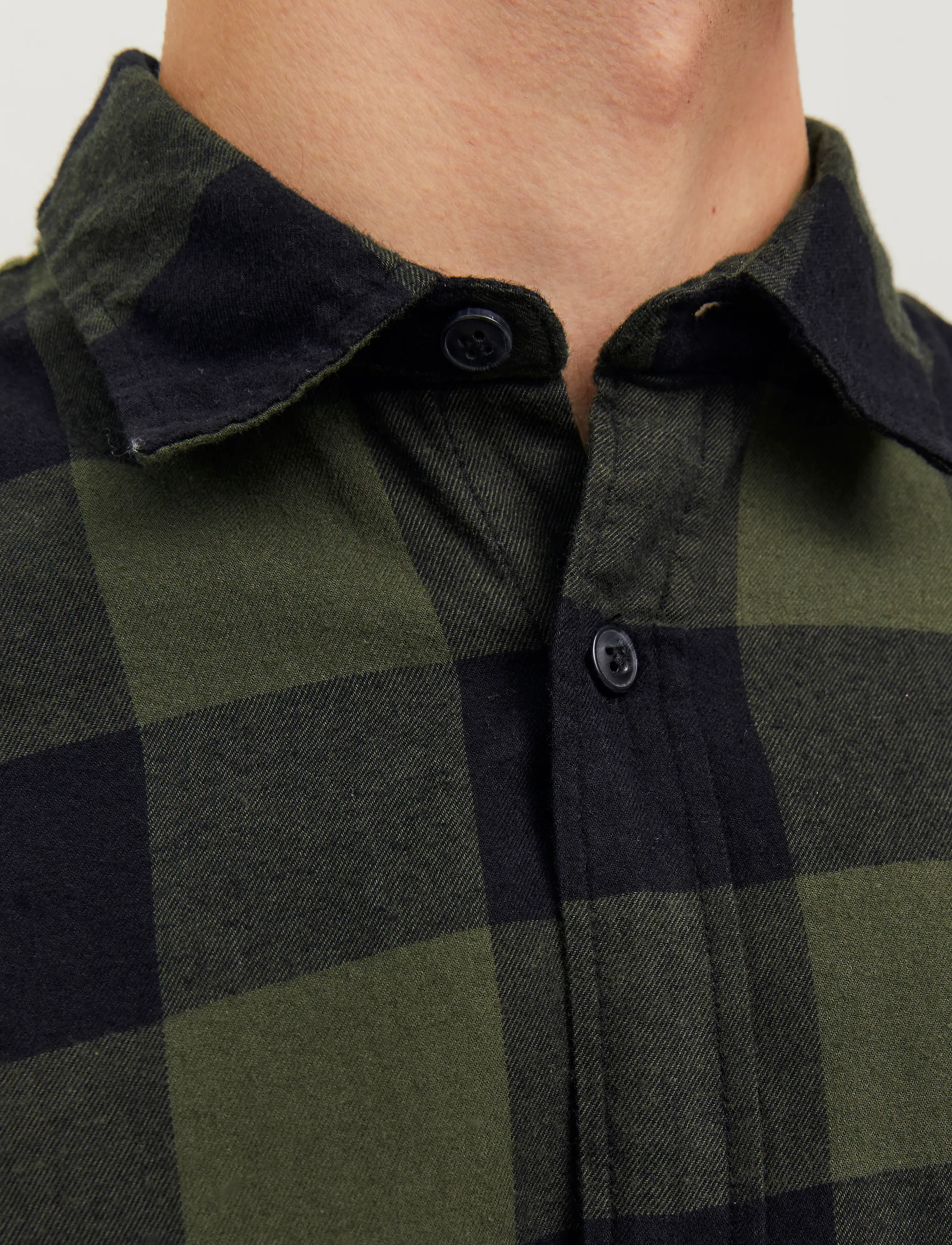 Jack & Jones - JJEGINGHAM TWILL SHIRT L/S NOOS - ternede skjorter - dusty olive - 3