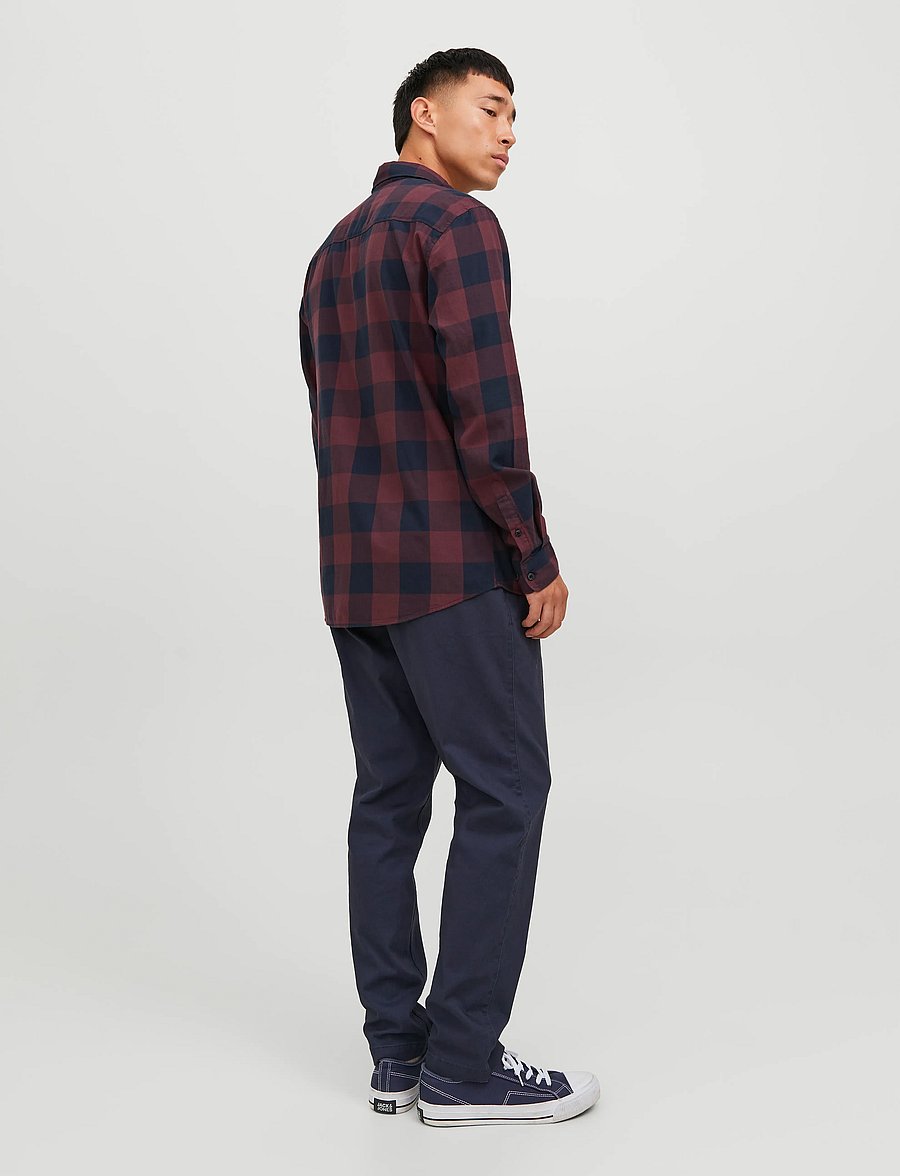 Jack & Jones - JJEGINGHAM TWILL SHIRT L/S NOOS - chemises à carreaux - port royale - 3