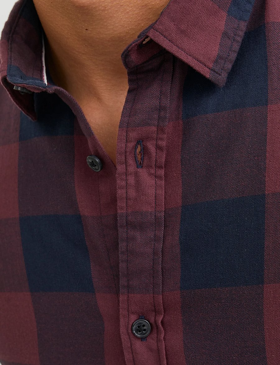 Jack & Jones - JJEGINGHAM TWILL SHIRT L/S NOOS - chemises à carreaux - port royale - 4