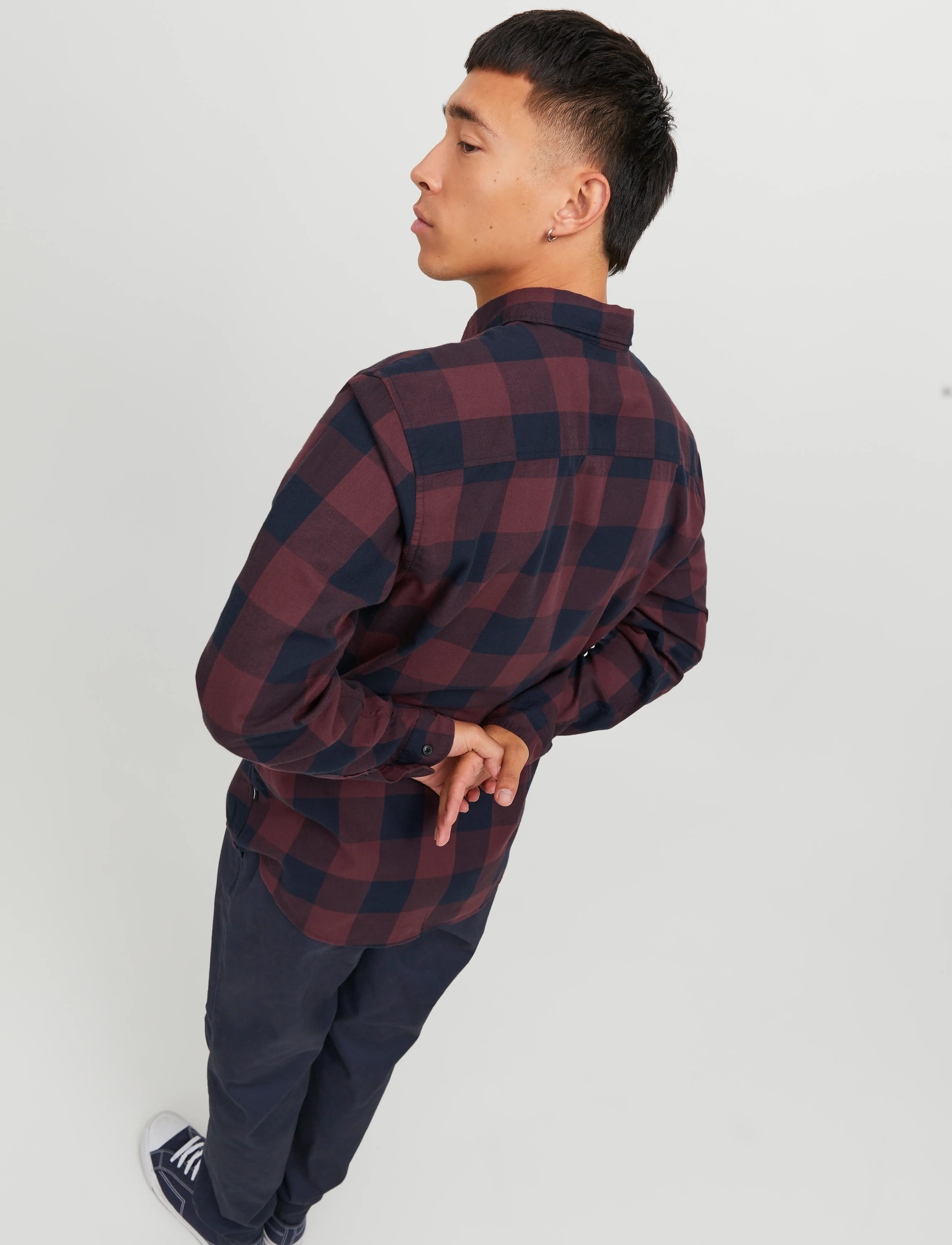 JACK & JONES Jjegingham Twill Shirt L/S Noos casual skjortor herr – bild 4
