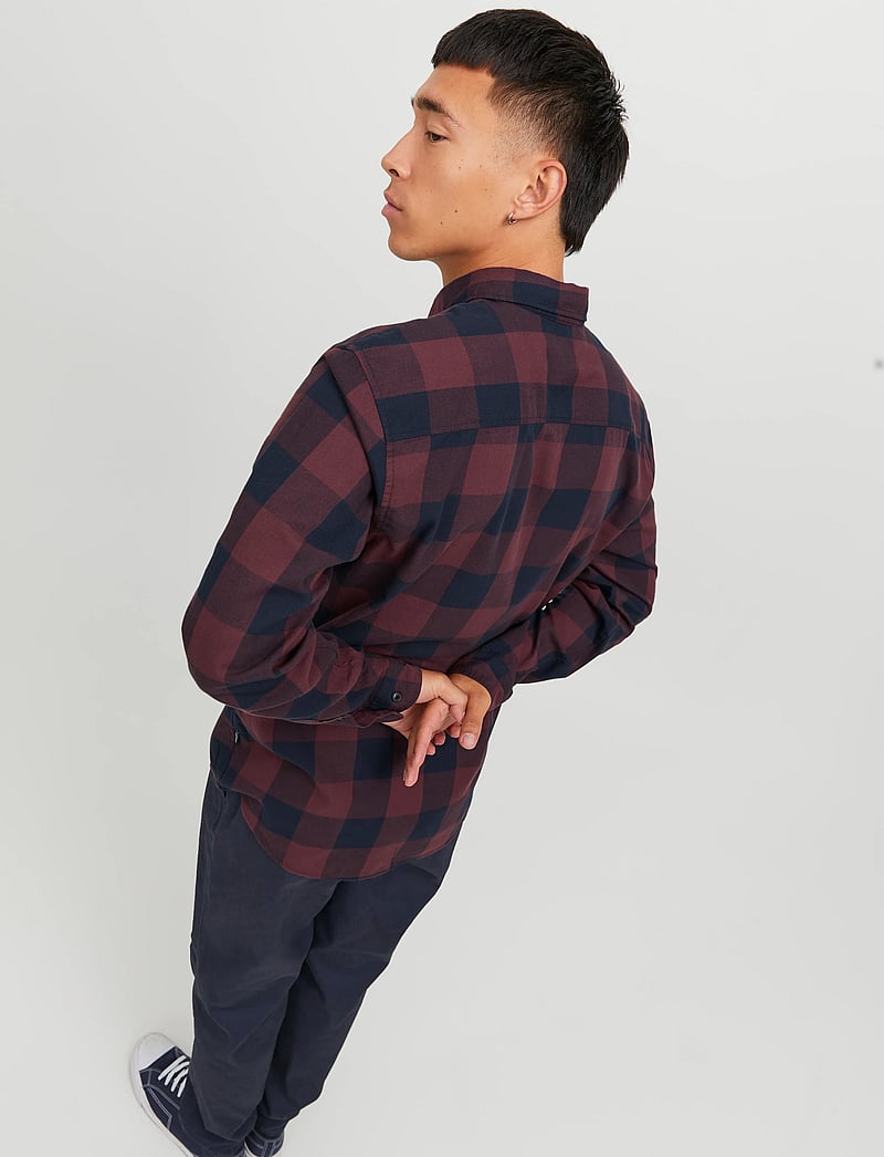 Jack & Jones - JJEGINGHAM TWILL SHIRT L/S NOOS - ternede skjorter - port royale - 5