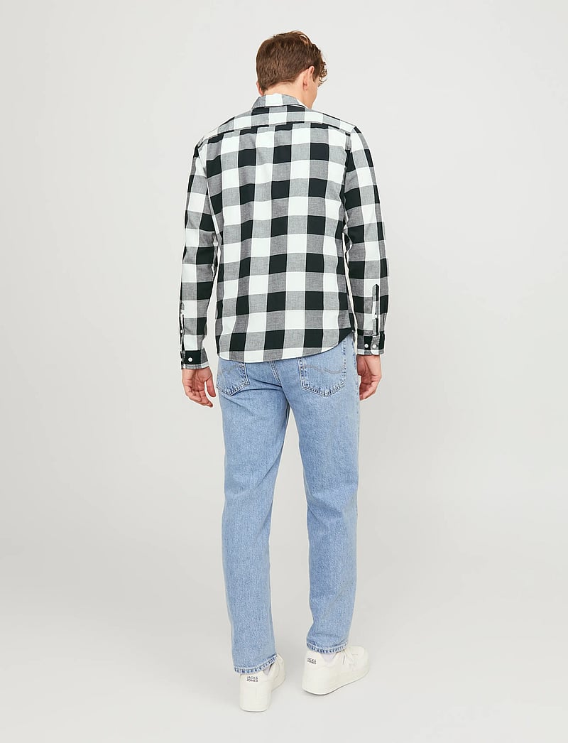 Jack & Jones - JJEGINGHAM TWILL SHIRT L/S NOOS - ruudulised särgid - whisper white - 3