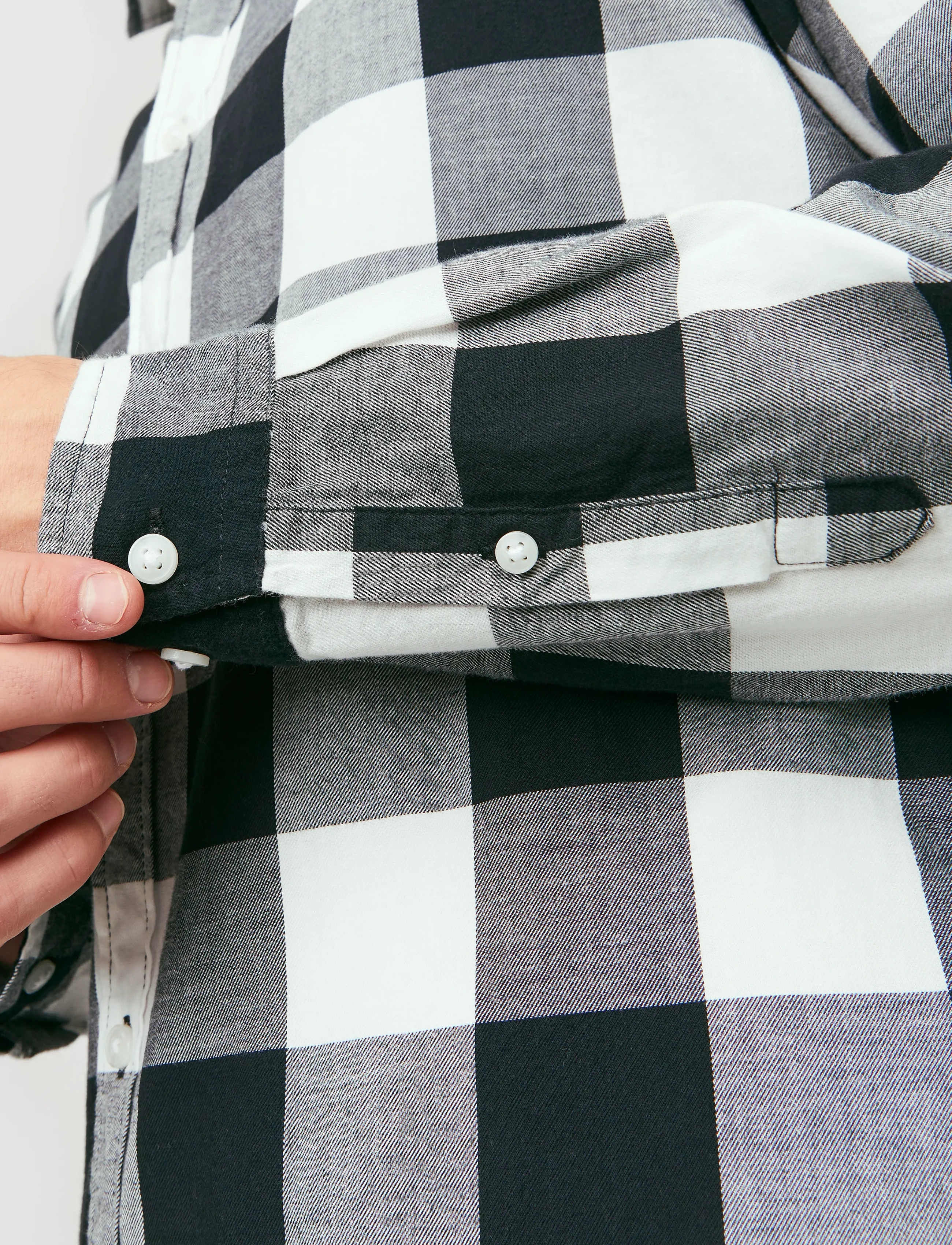 Jack & Jones - JJEGINGHAM TWILL SHIRT L/S NOOS - ternede skjorter - whisper white - 4