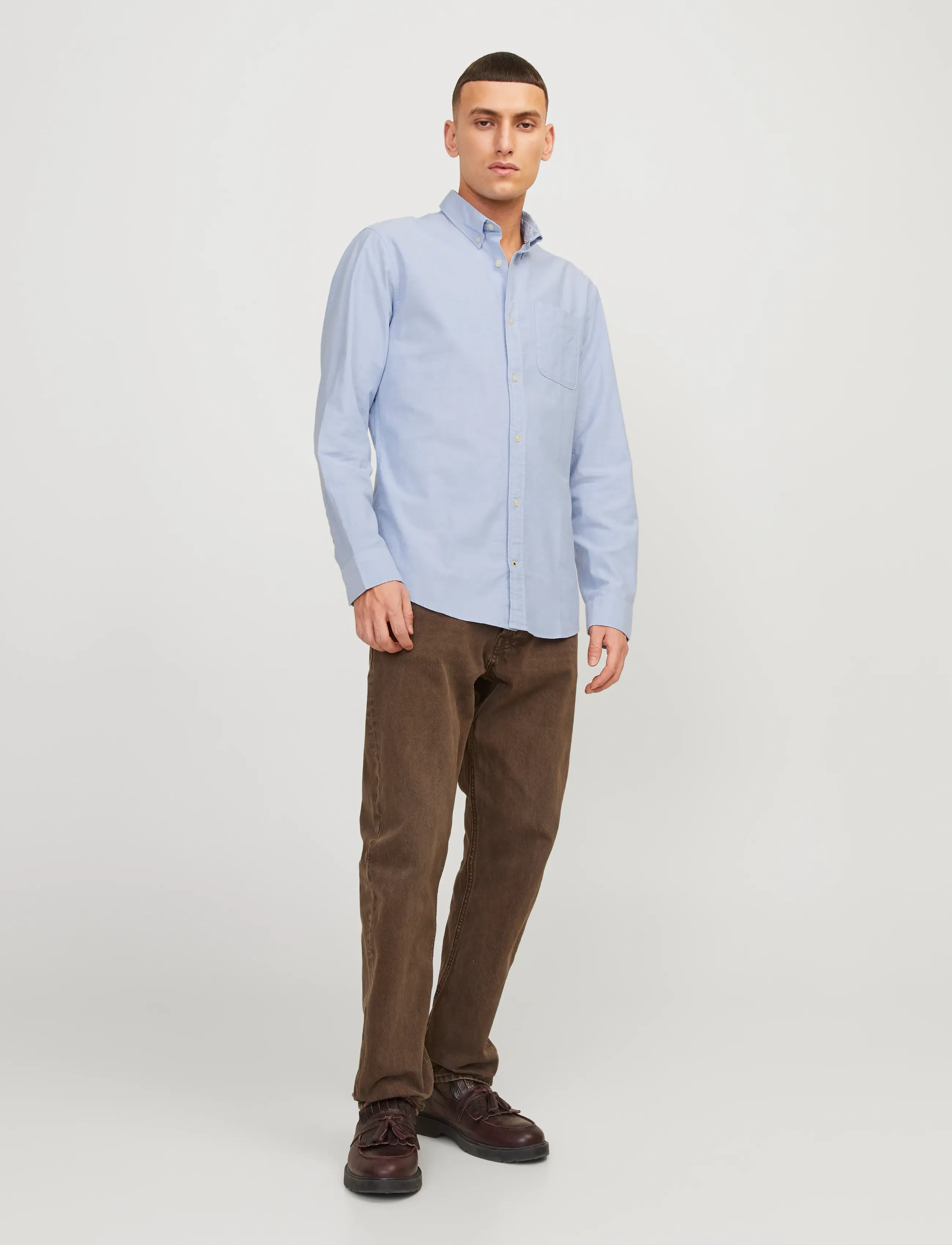 Jack & Jones - JJEOXFORD SHIRT LS NOOS - chemises oxford - cashmere blue - 4