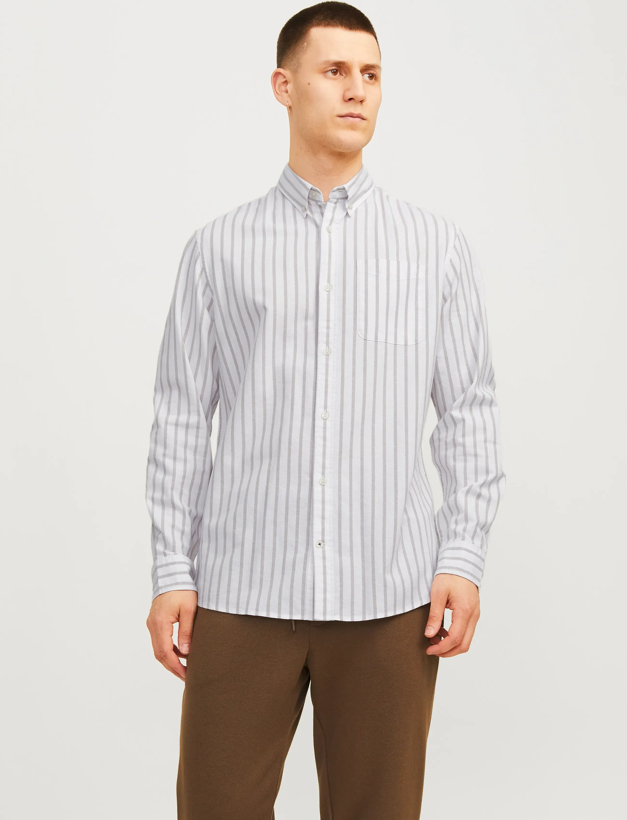 Jack & Jones JJEOXFORD SHIRT LS NOOS - Skjorter - CROCKERY / beige
