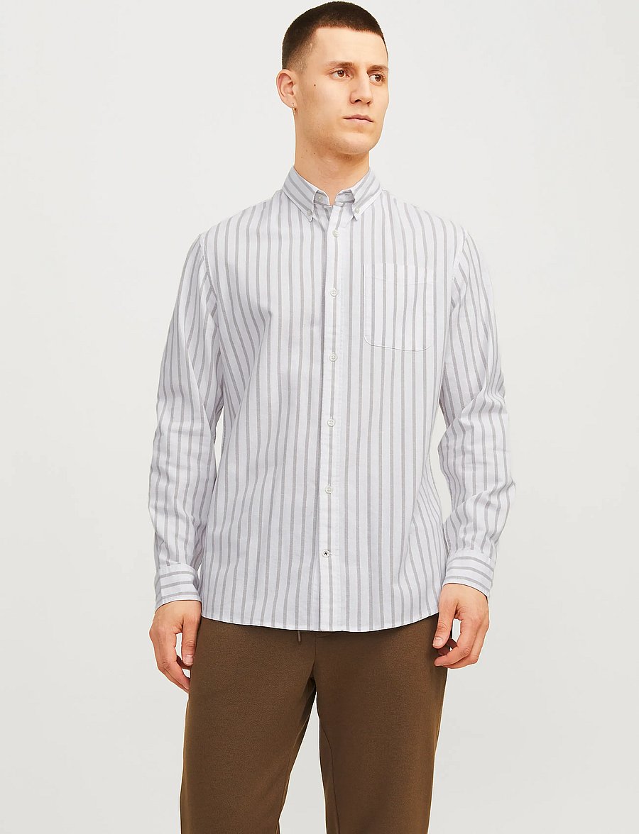 Jack & Jones - JJEOXFORD SHIRT LS NOOS - oxfordi särgid - crockery - 0