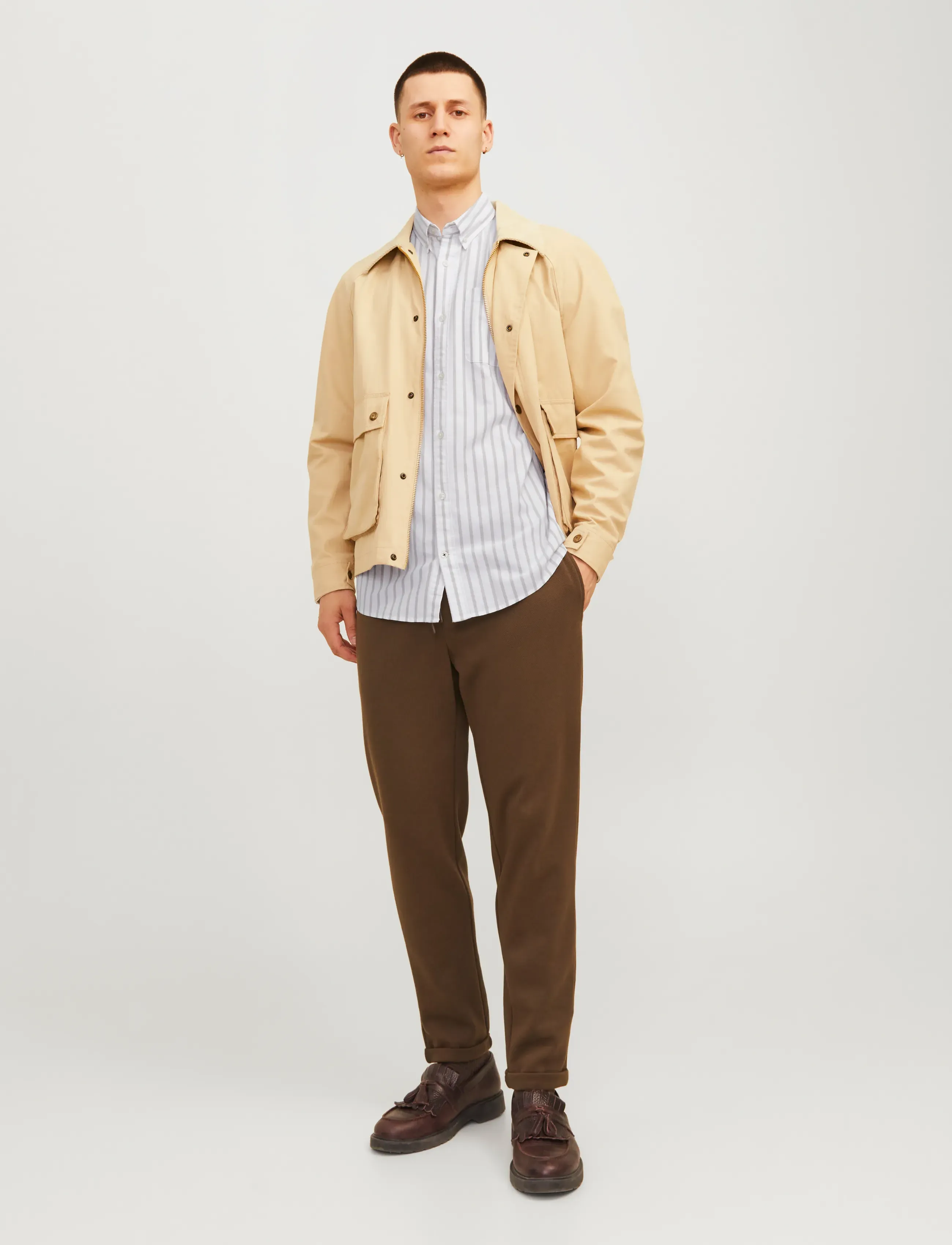 Jack & Jones - JJEOXFORD SHIRT LS NOOS - oxford skjorter - crockery - 3