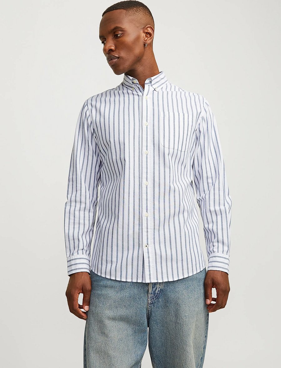 Jack & Jones - JJEOXFORD SHIRT LS NOOS - oxfordi särgid - ensign blue - 0