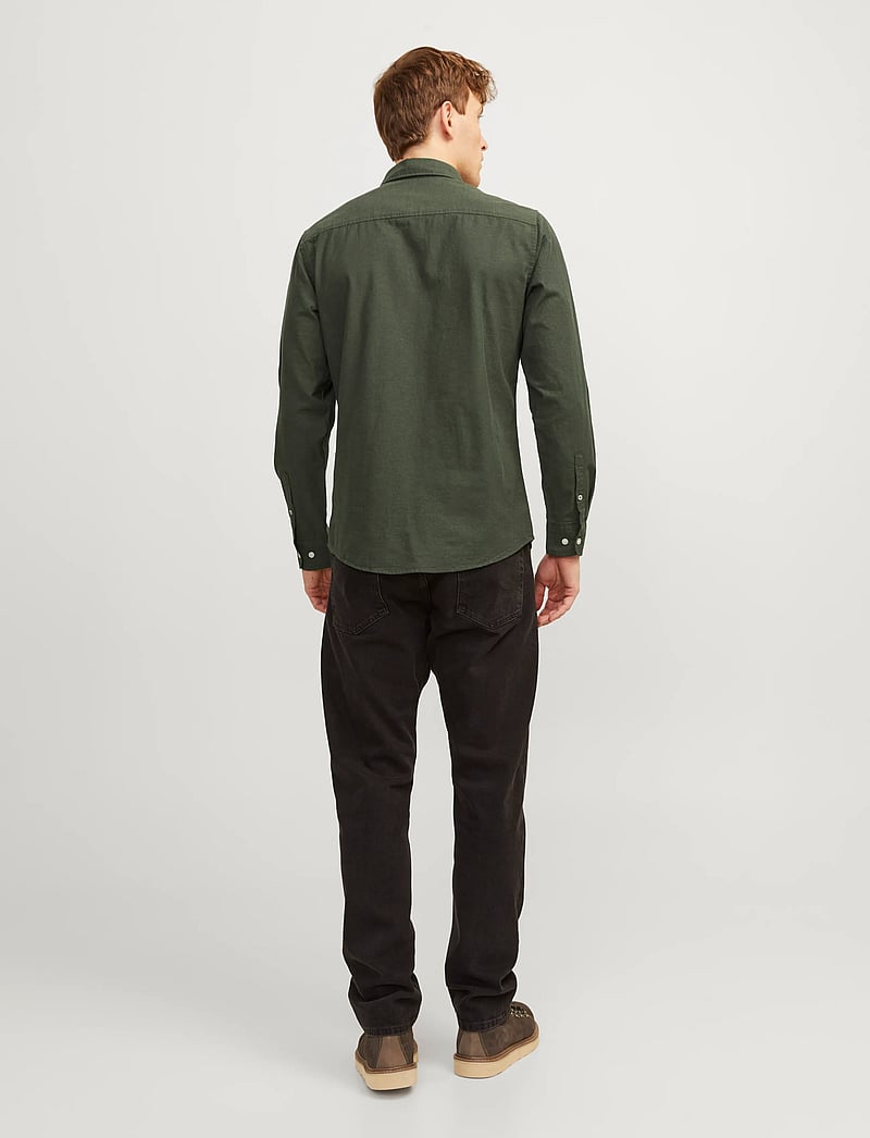 Jack & Jones - JJEOXFORD SHIRT LS NOOS - oxford-skjortor - forest night - 3