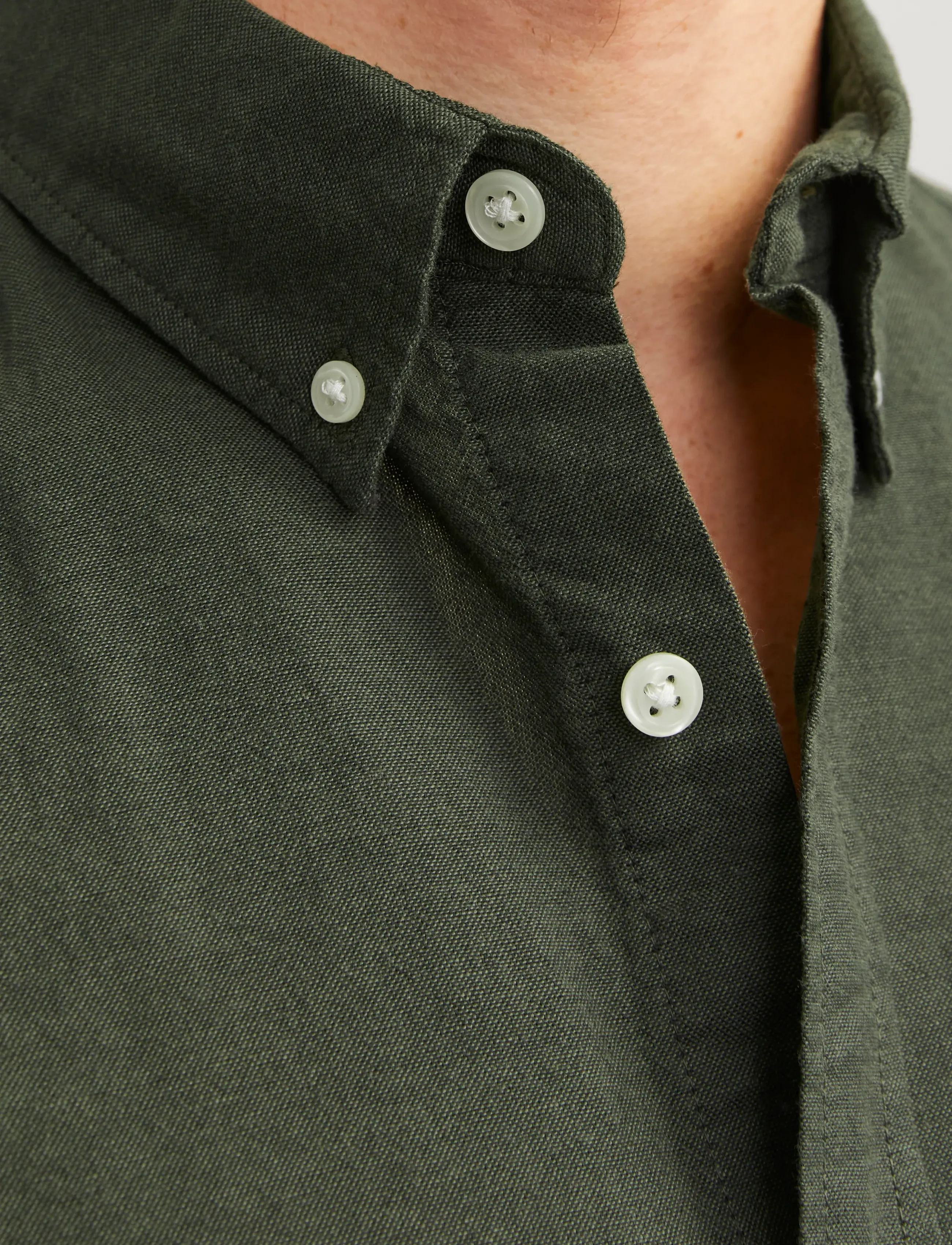 Jack & Jones - JJEOXFORD SHIRT LS NOOS - chemises oxford - forest night - 4