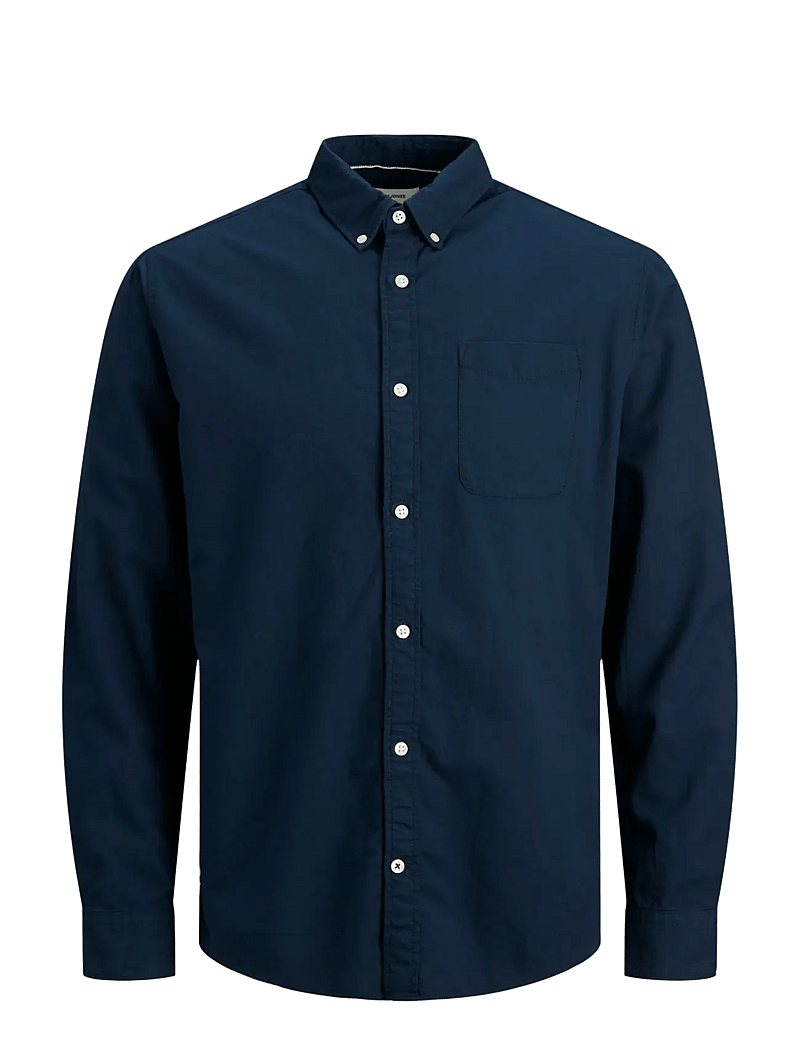 Jack & Jones - JJEOXFORD SHIRT LS NOOS - oxford-skjortor - navy blazer - 1