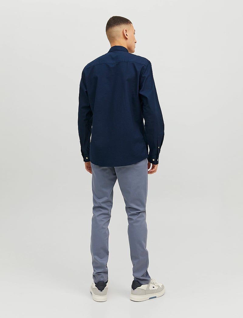 Jack & Jones - JJEOXFORD SHIRT LS NOOS - oxford-skjortor - navy blazer - 3