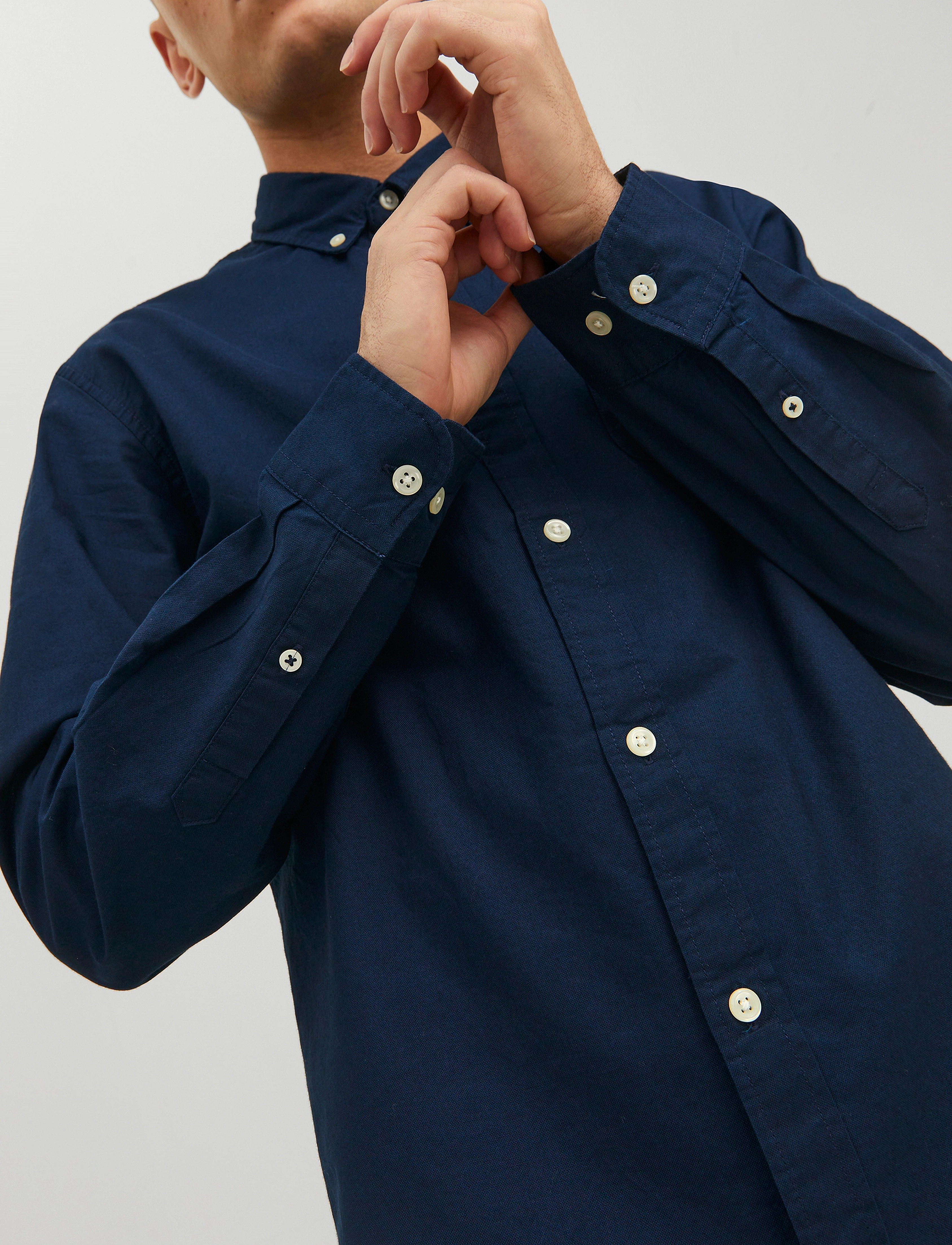 Jack & Jones - JJEOXFORD SHIRT LS NOOS - oxford-hemden - navy blazer - 5