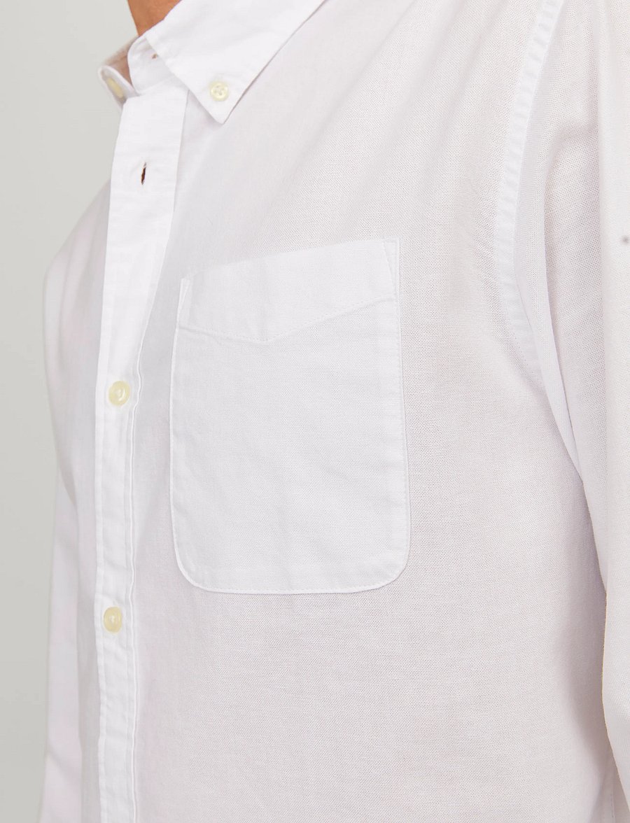 Jack & Jones - JJEOXFORD SHIRT LS NOOS - oxfordi särgid - white - 5